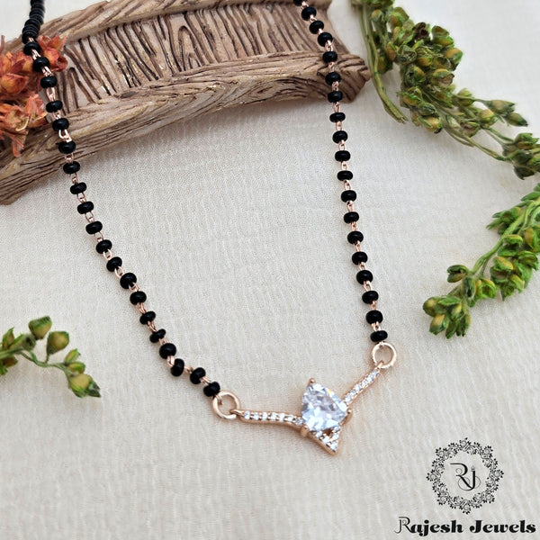 Radiant Rosegold Cz Mangalsutra