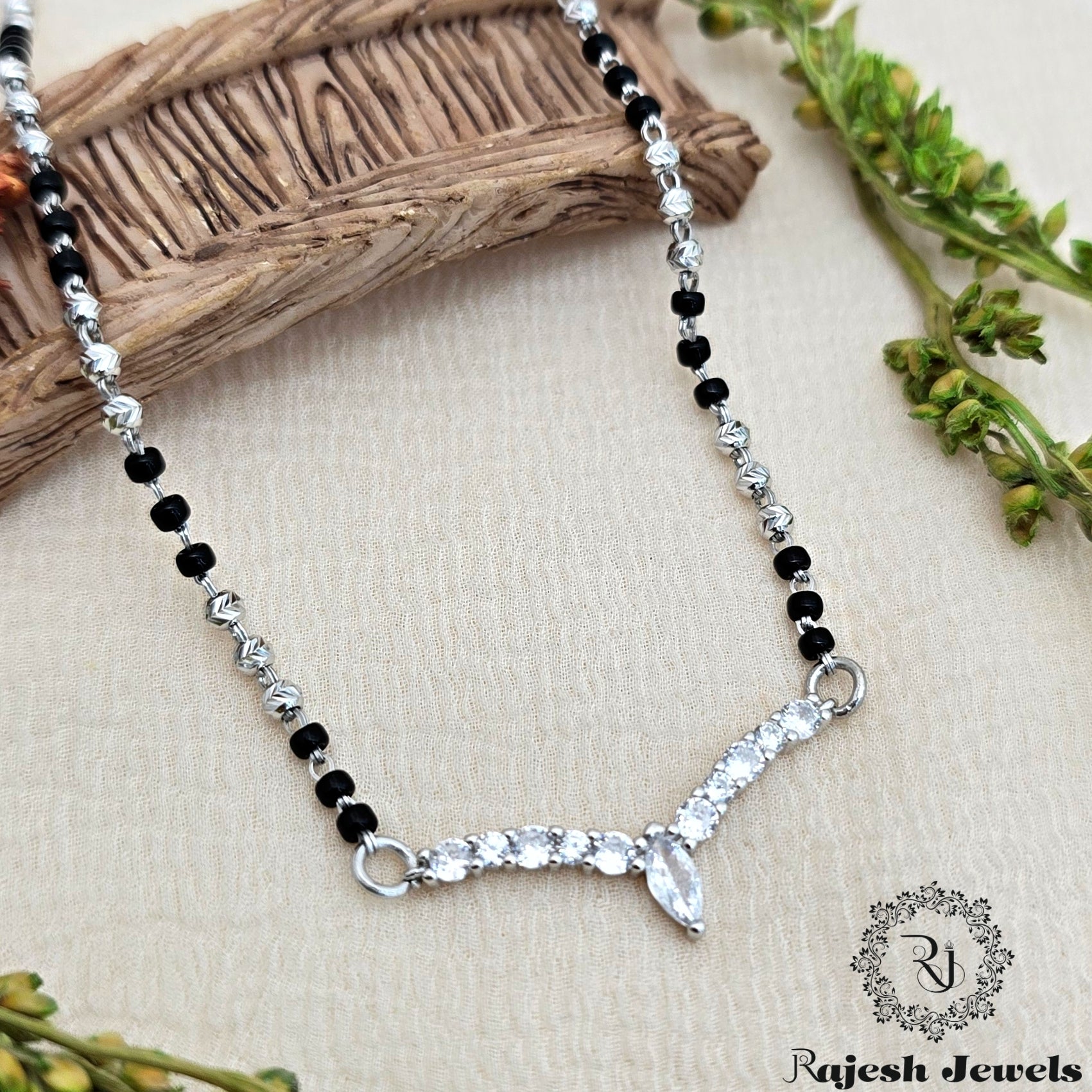 Fabulous Cz Blackbead Mangalsutra