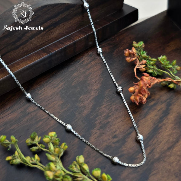 Beautiful Sterling Silver Beaded Neckchain