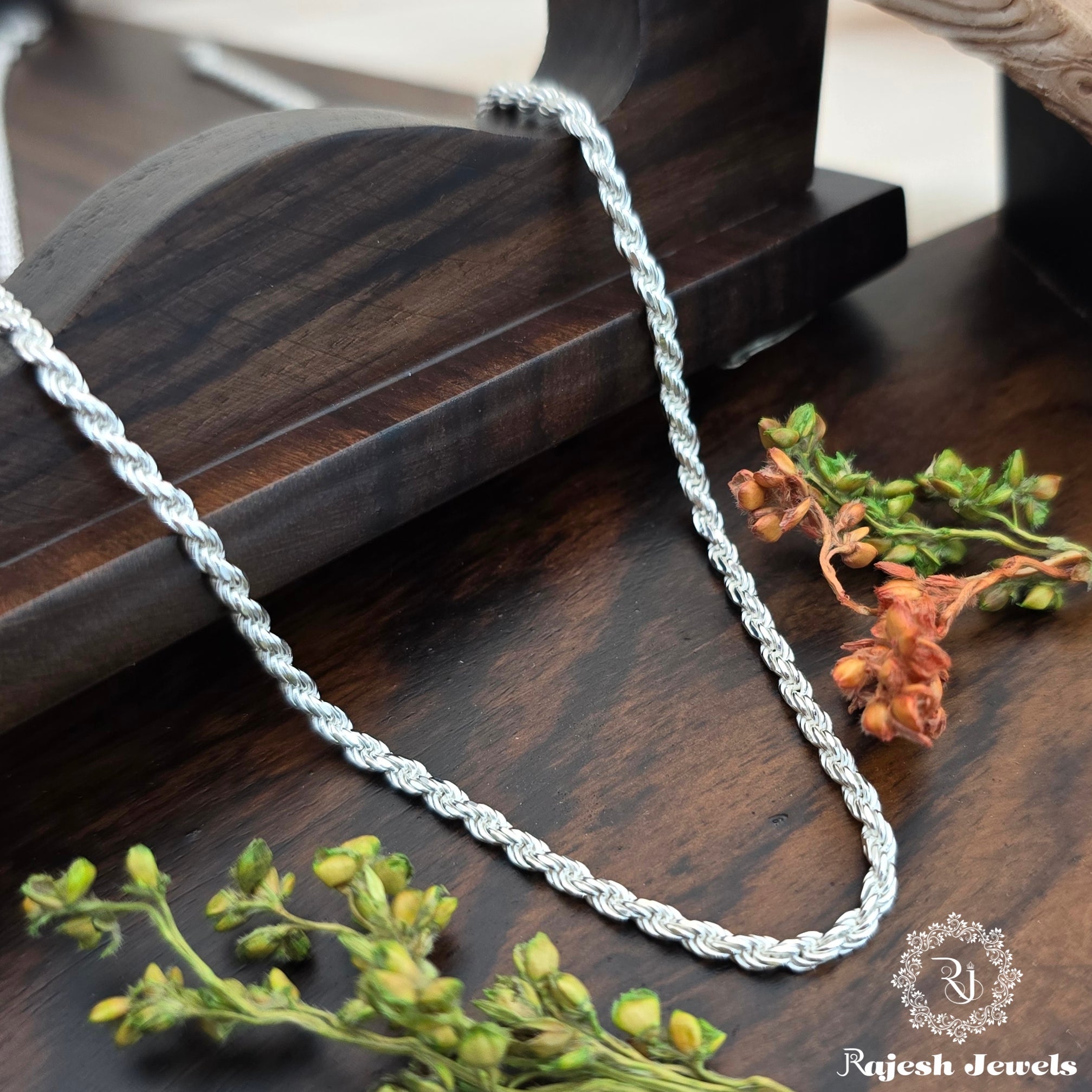 Thick Rope Design Sterling Silver Neckchain