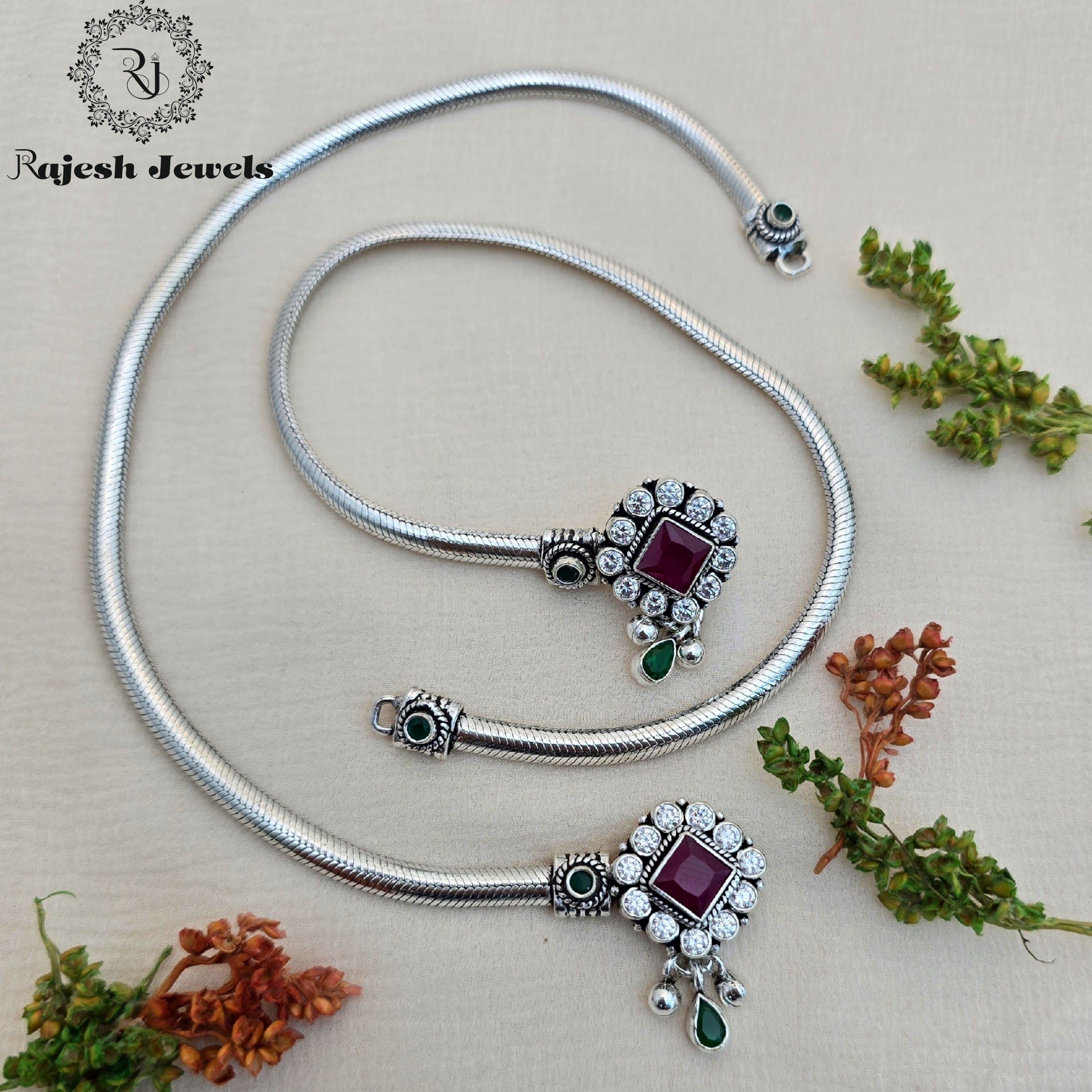 Fabulous Flat Snake Chain Oxidised Anklet
