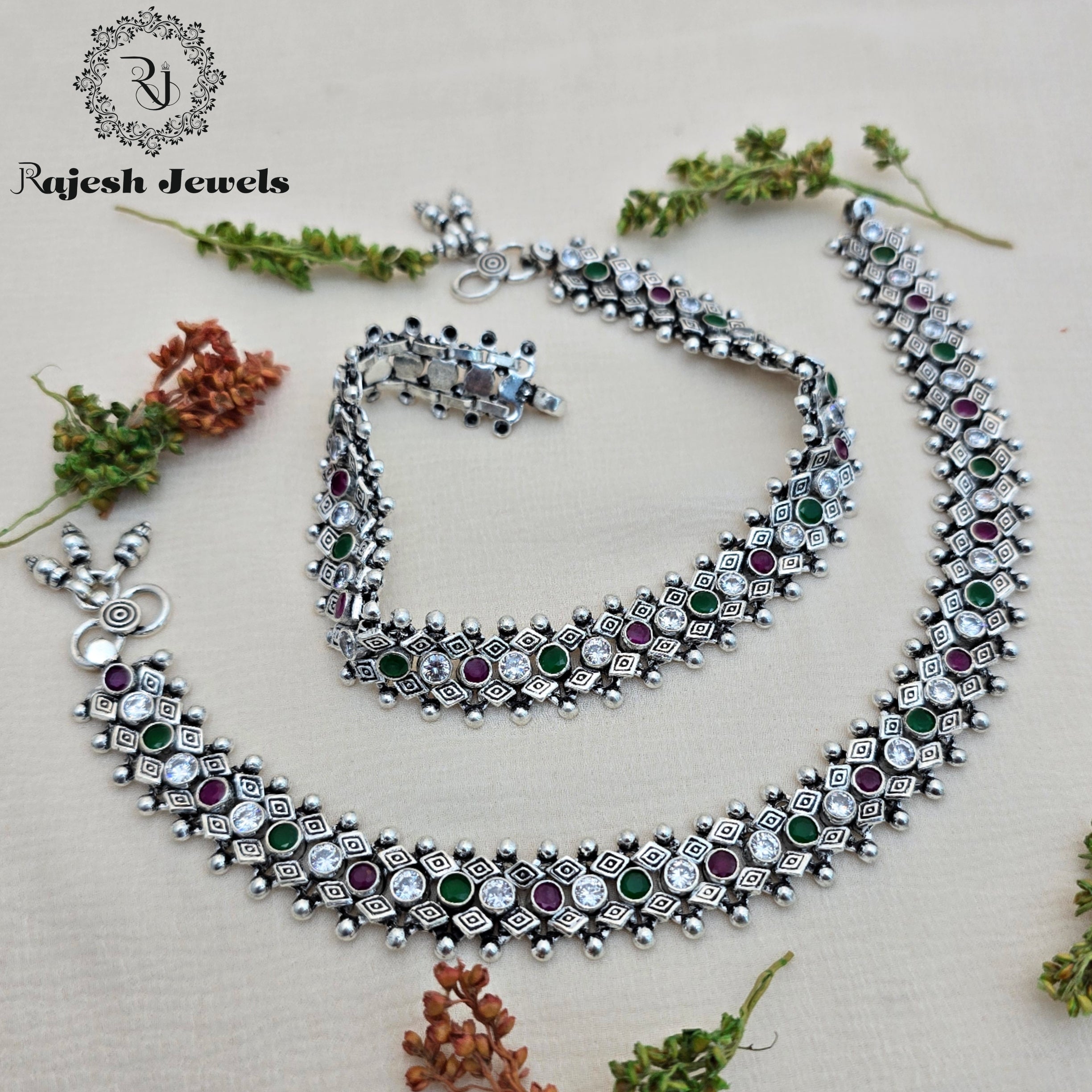 Timeless Multi Coloured 925 Silver Anklet