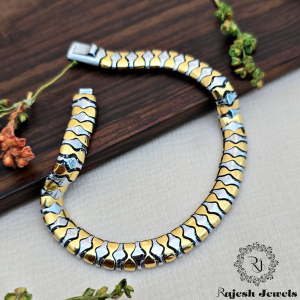 Mesmerizing Dual Tone Men's Bracelet