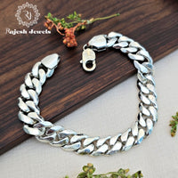 Heavy Plain Cuban Men's Bracelet