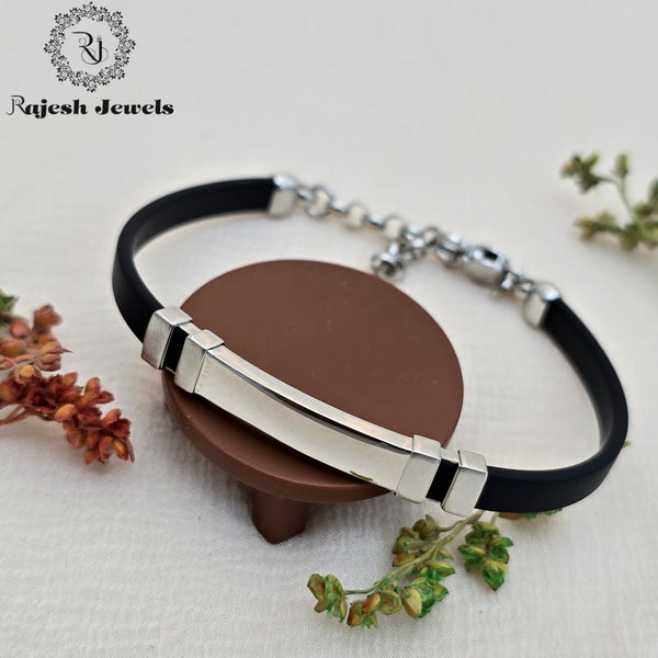 Wonderful Black Silicon Silver Bracelet
