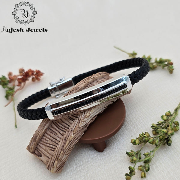 Captivating Black Silicon Silver Bracelet