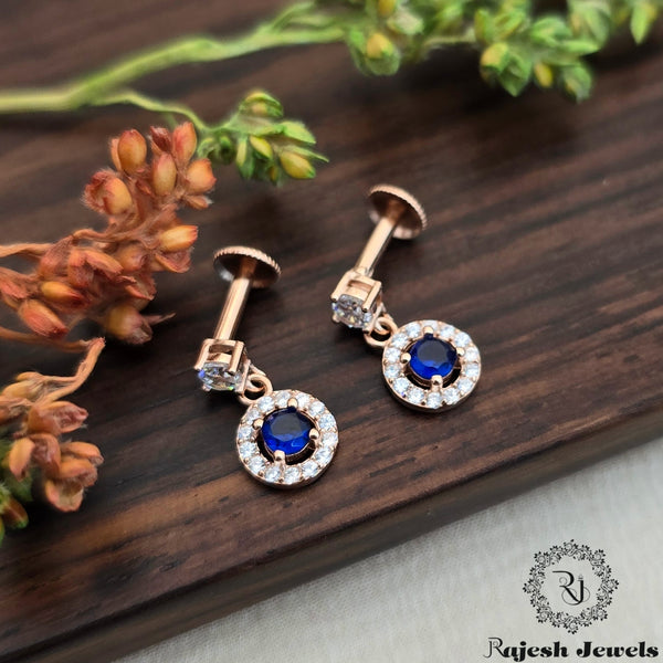 Minimalistic Solitaire Drop Rosegold South Screw Studs