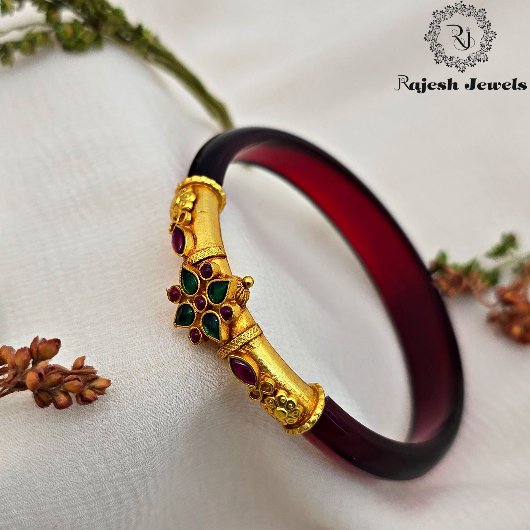 Alluring Silver Gold Plated Bangle