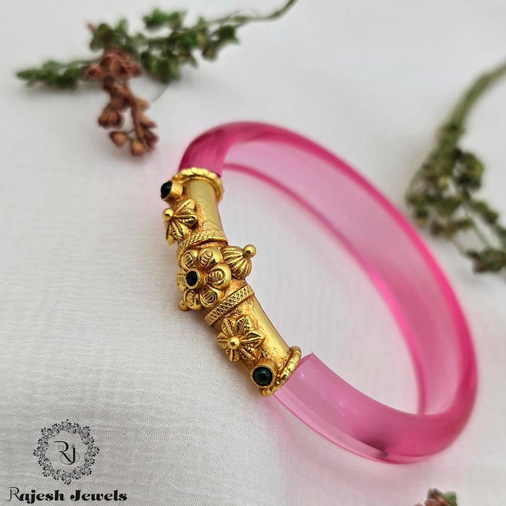 Traditional Silver Gold Plated Bangle
