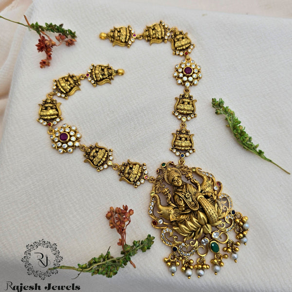 Traditional Dhanalakshmi Gold Plated Necklace