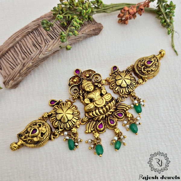 Bhagyalakshmi Silver Gold Plated Choker Neckpiece