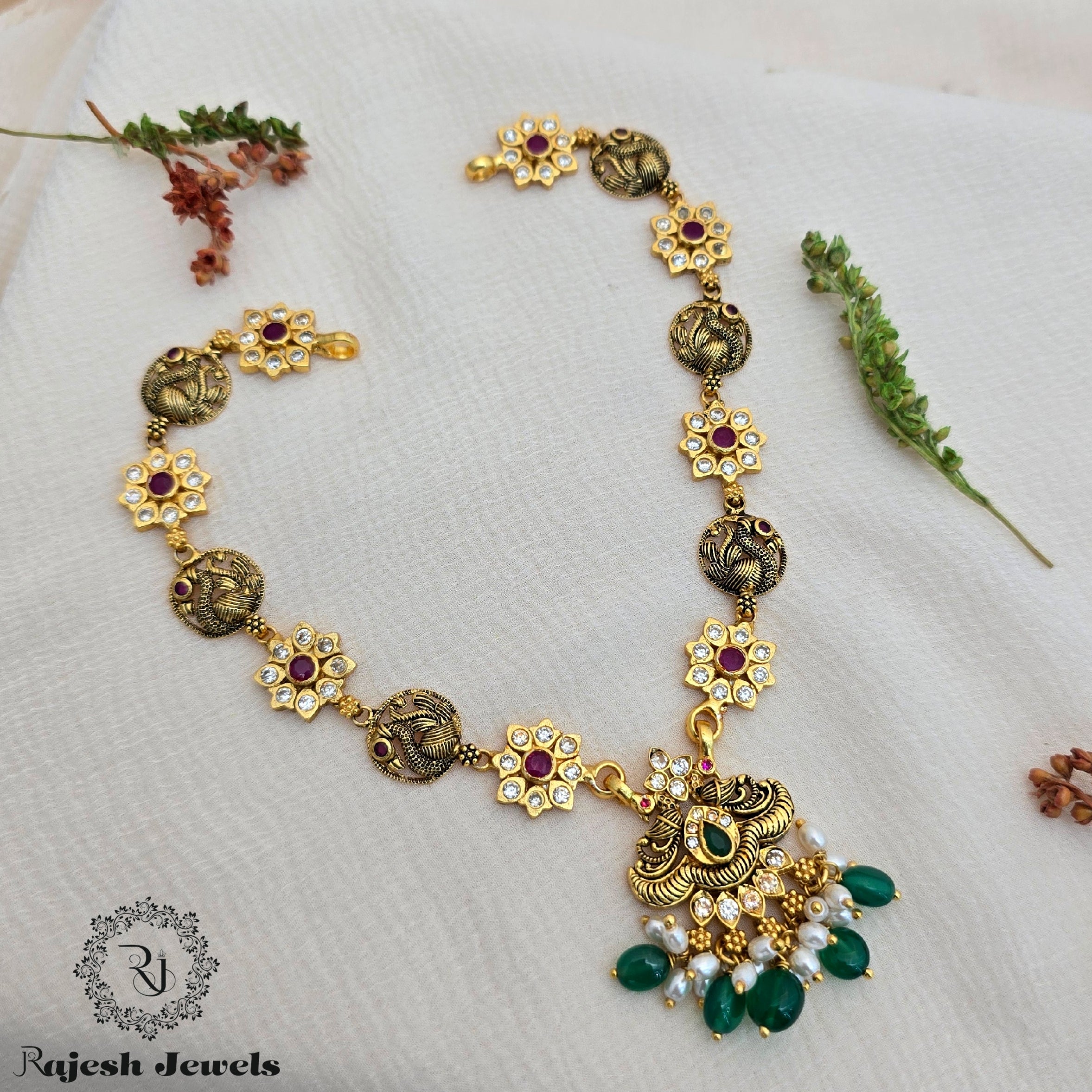 Appealing Peacock Gold Plated  Necklace