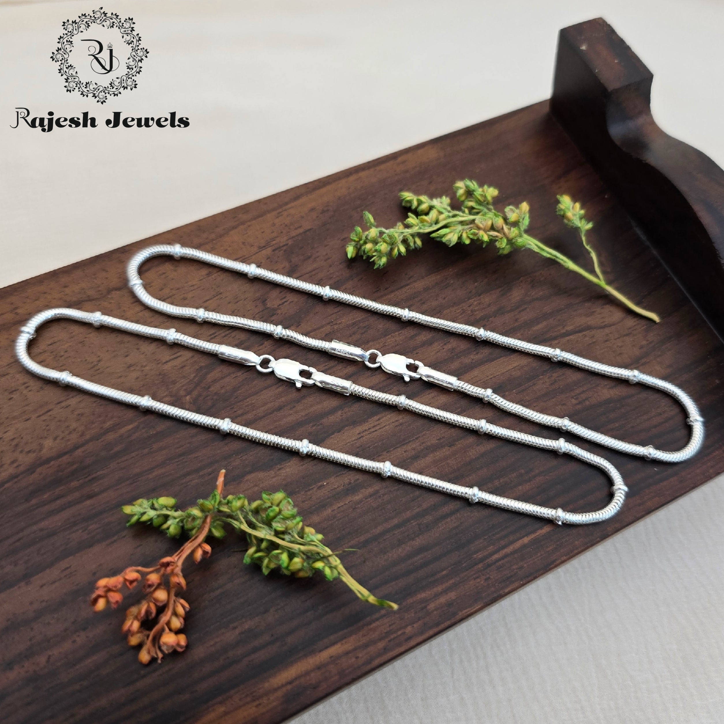 Exceptional Snake Chain Silver Anklet