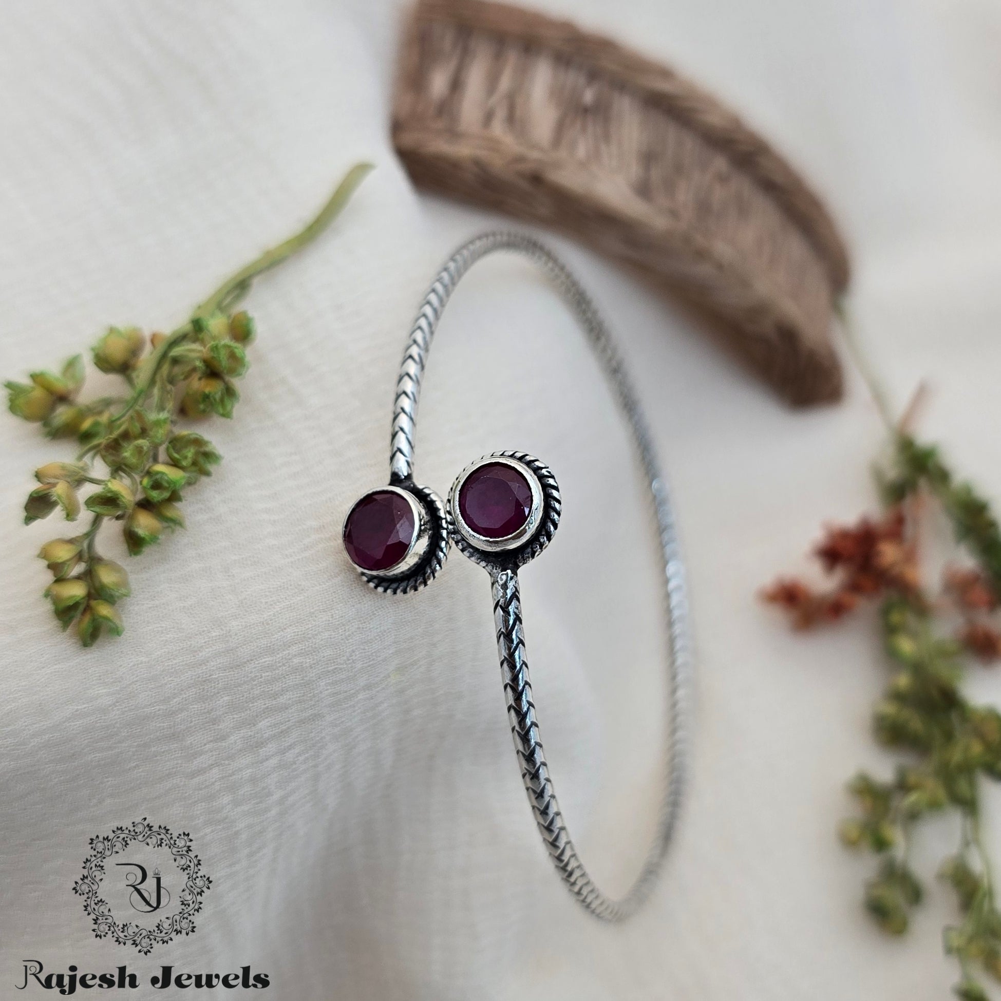 Radiant Round Silver Hand Kada
