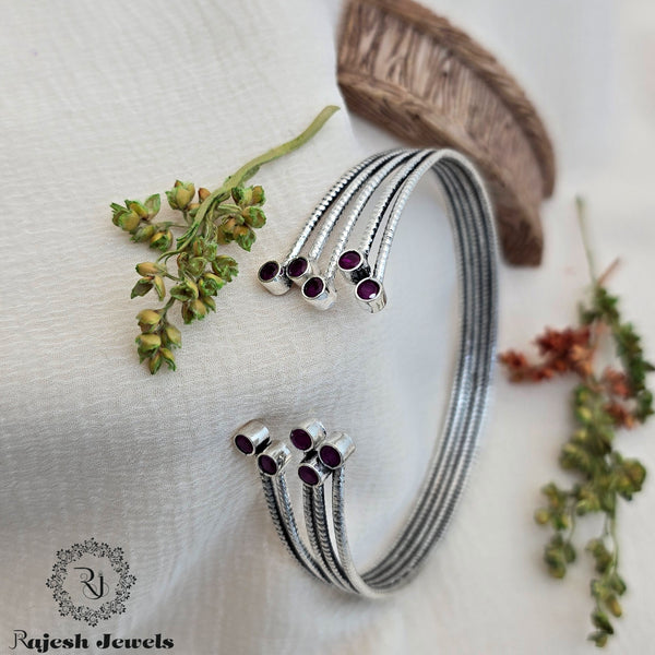Five Layered Radiant Silver Hand Kada
