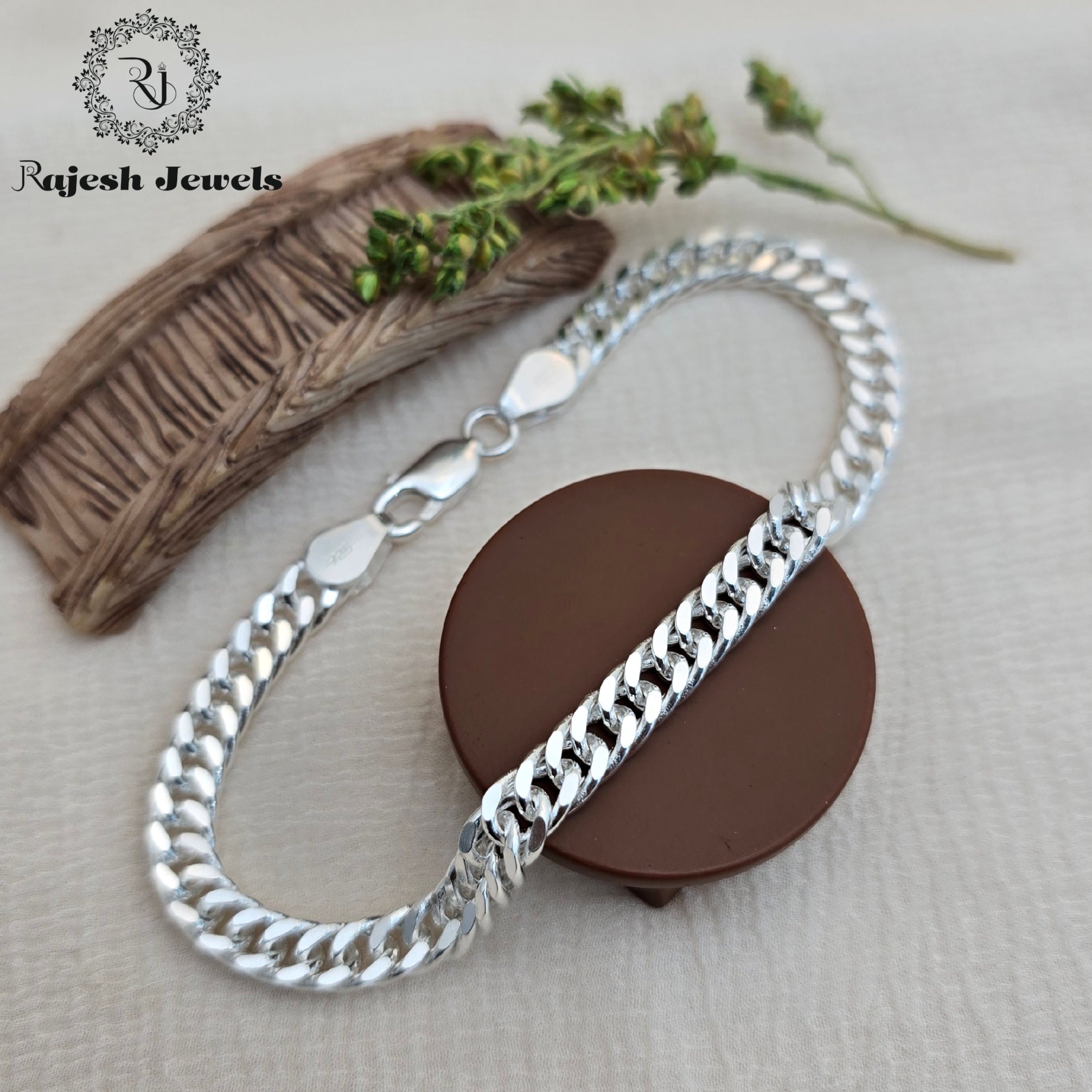 Stylish Sterling Silver Men's Bracelet