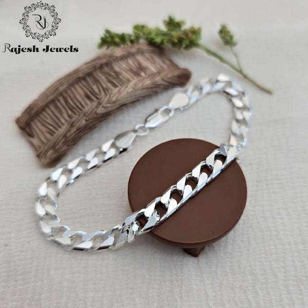 Magestic Curb Silver Men's Bracelet
