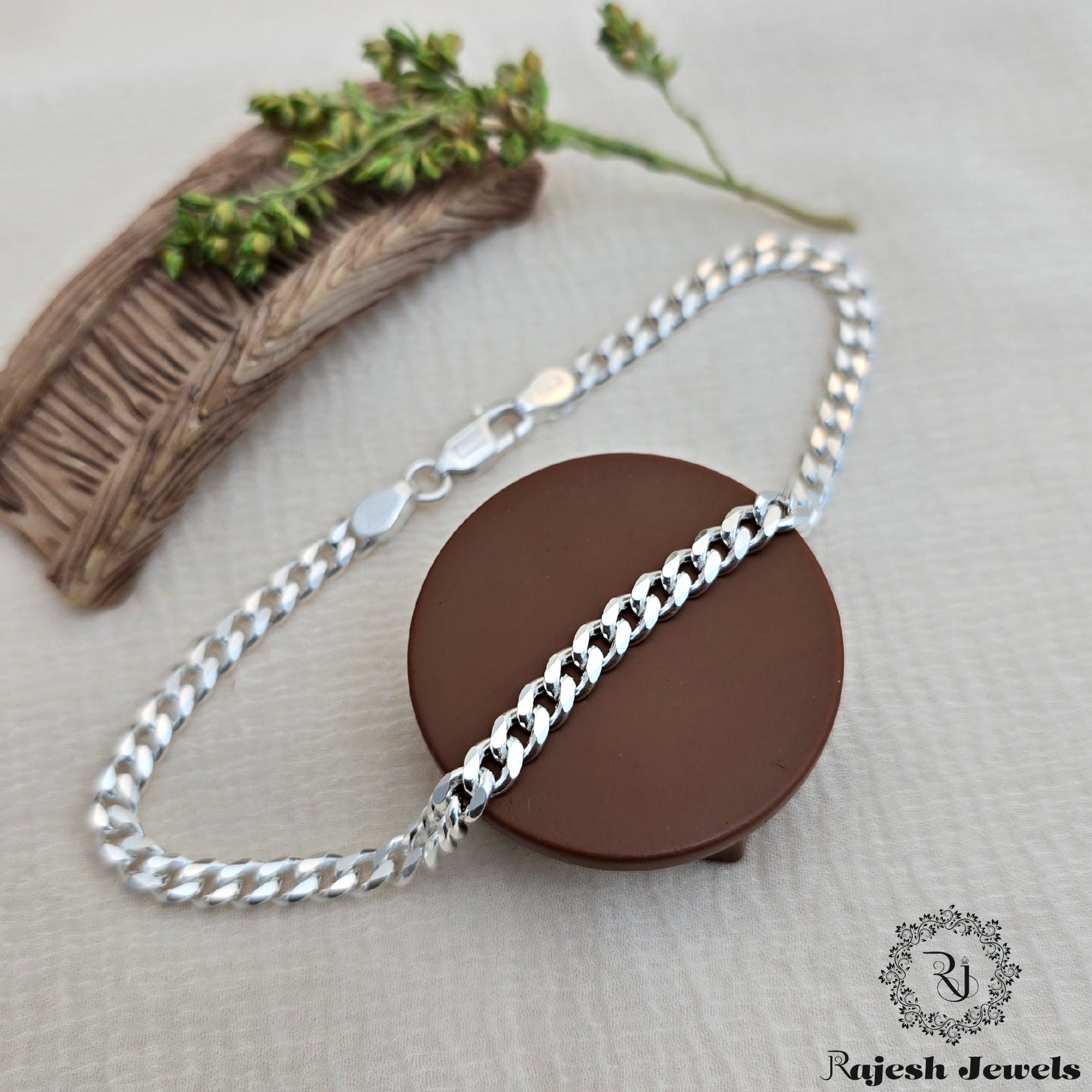 Classy Sleek Sterling Silver Men's Bracelet