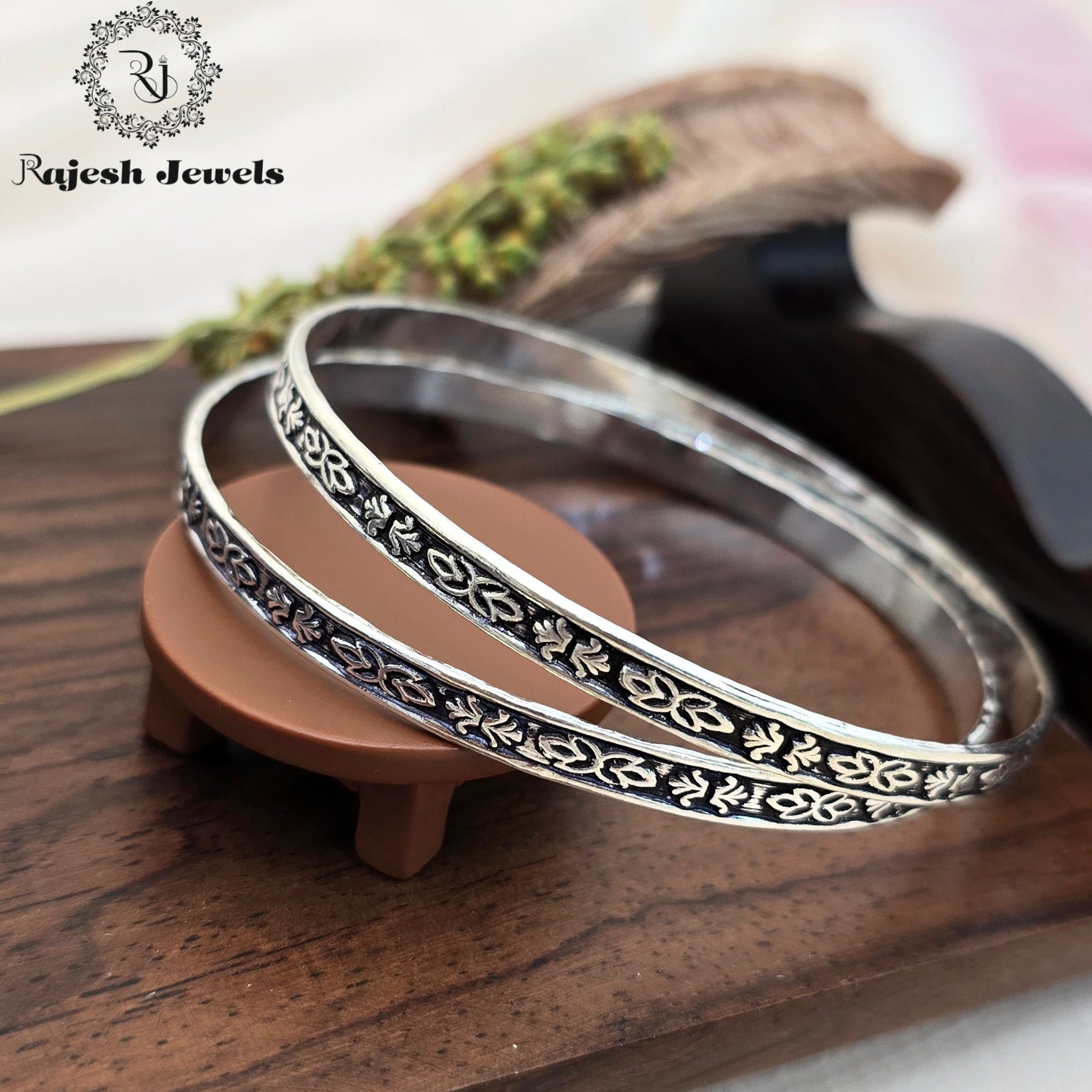 Amazing Silver Oxidised Bangles