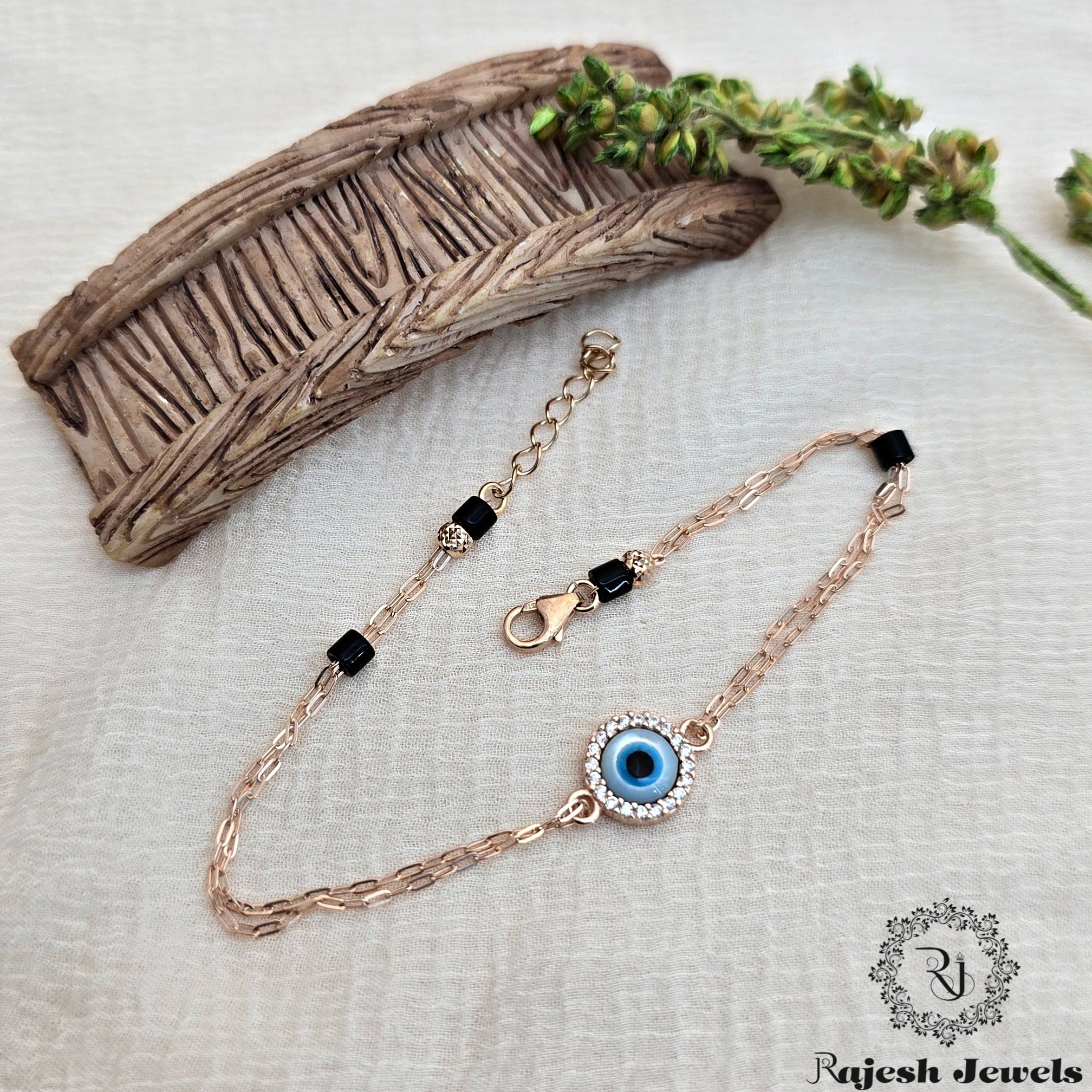 Effective Evil-eye Rosegold Ladies Bracelet