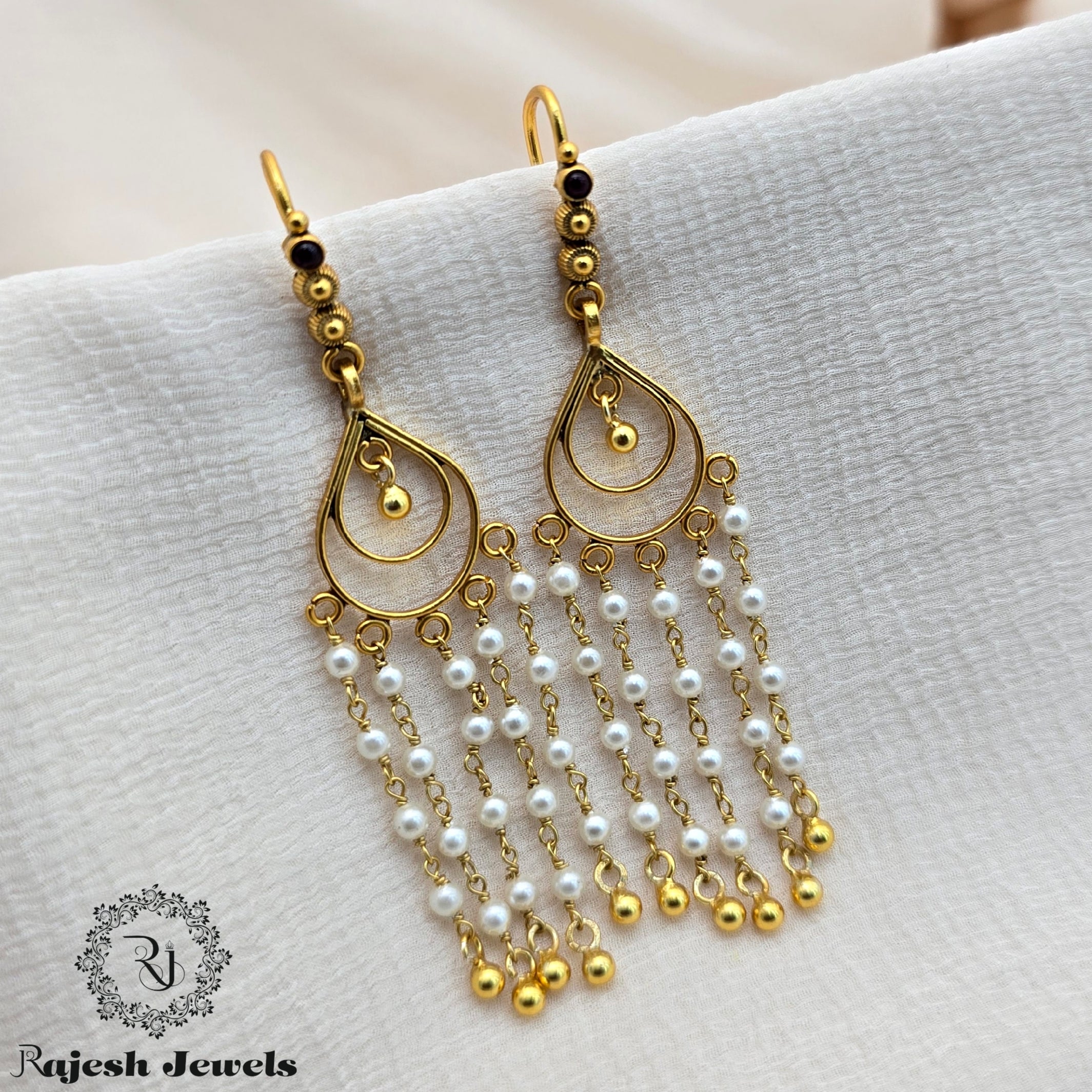 Fabulous Gold Plated Chandbali Hangings
