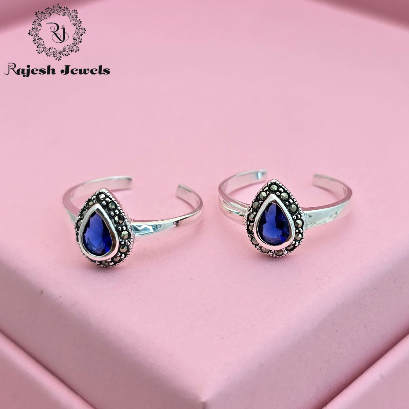 Lavender Teardrop Marcasite Toering