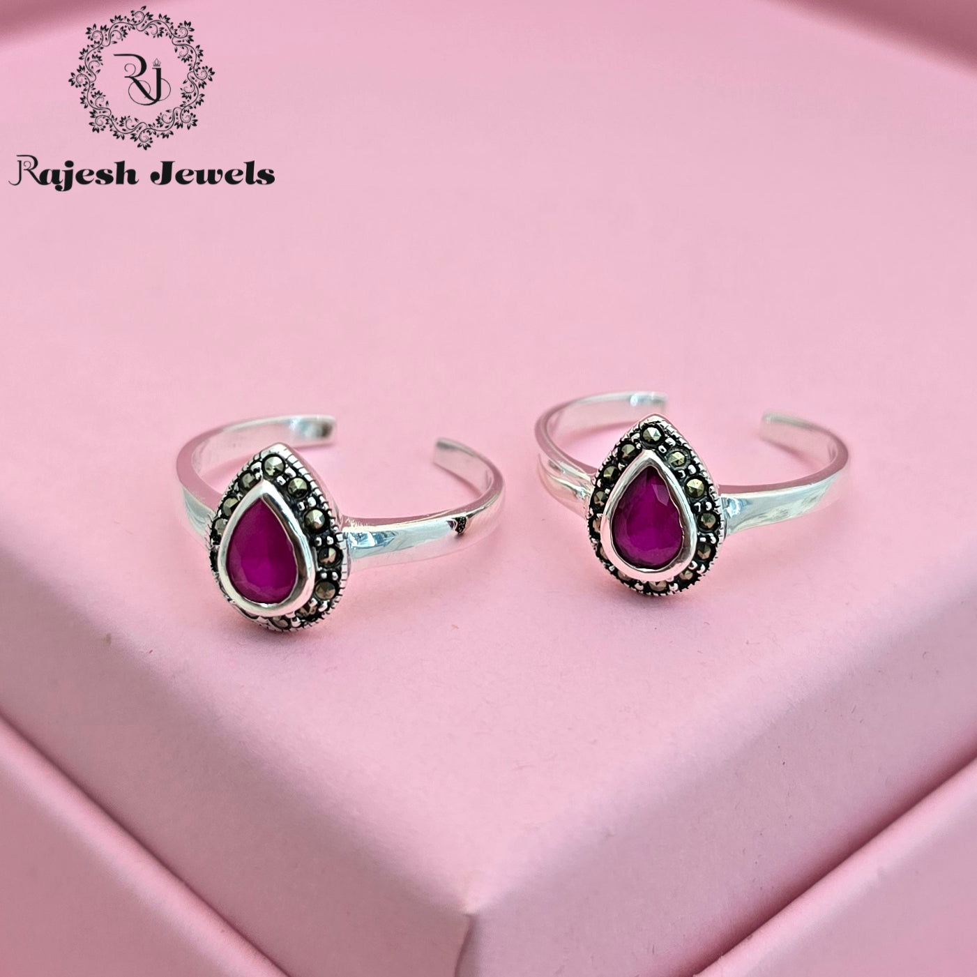 Electrifying Red Marcasite Toering