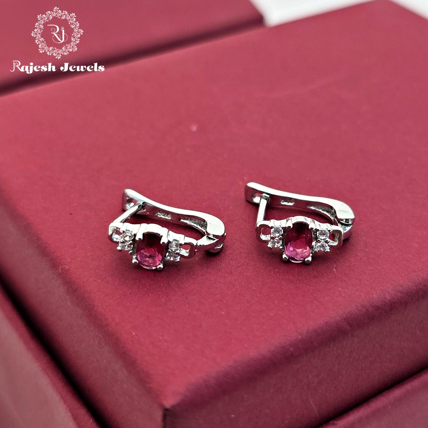 Radiant Cz Bali Hoop Earrings