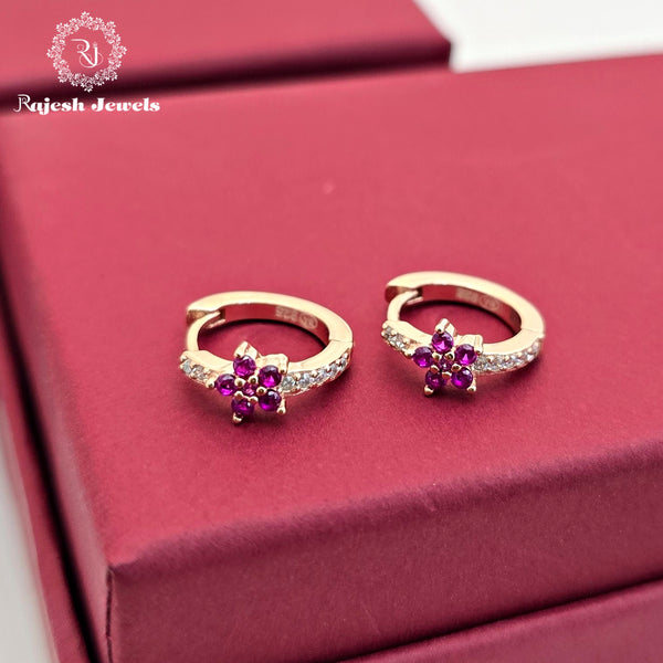 Blissful Floral Rosegold Bali Earrings