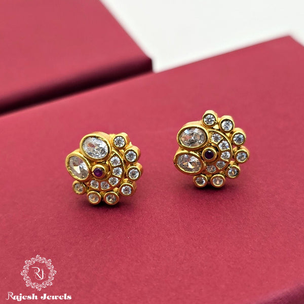 Cute Cz Silver Gold Plated Earrings
