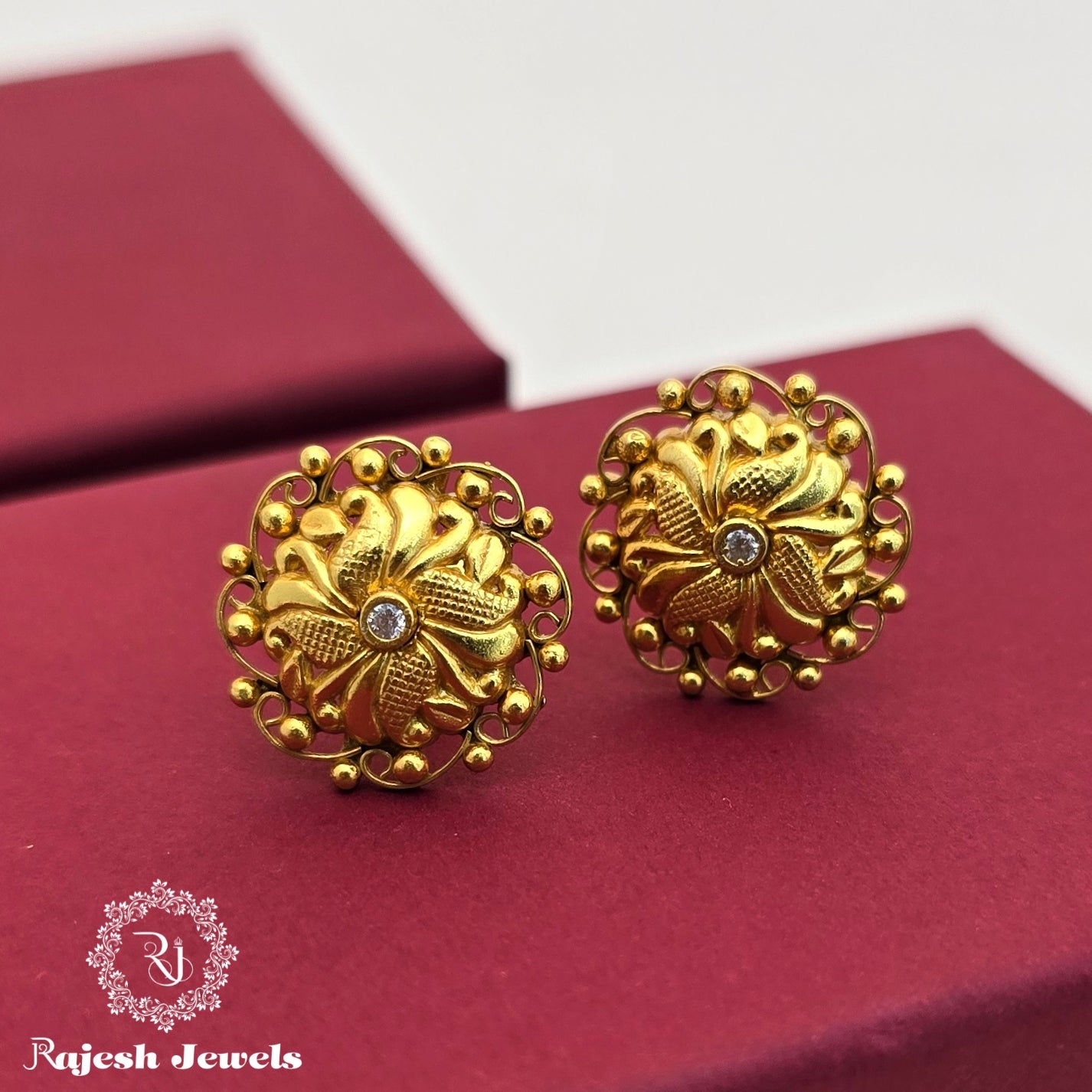 Blossom Floral Gold Plated Earrings