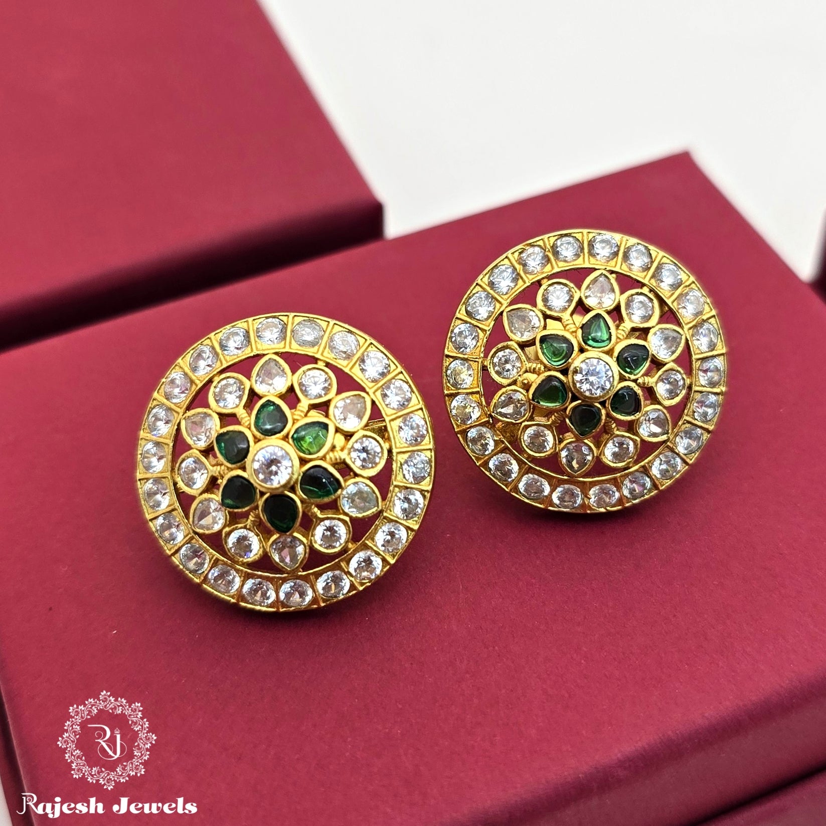 Charismatic Cz Gold Plated Earrings
