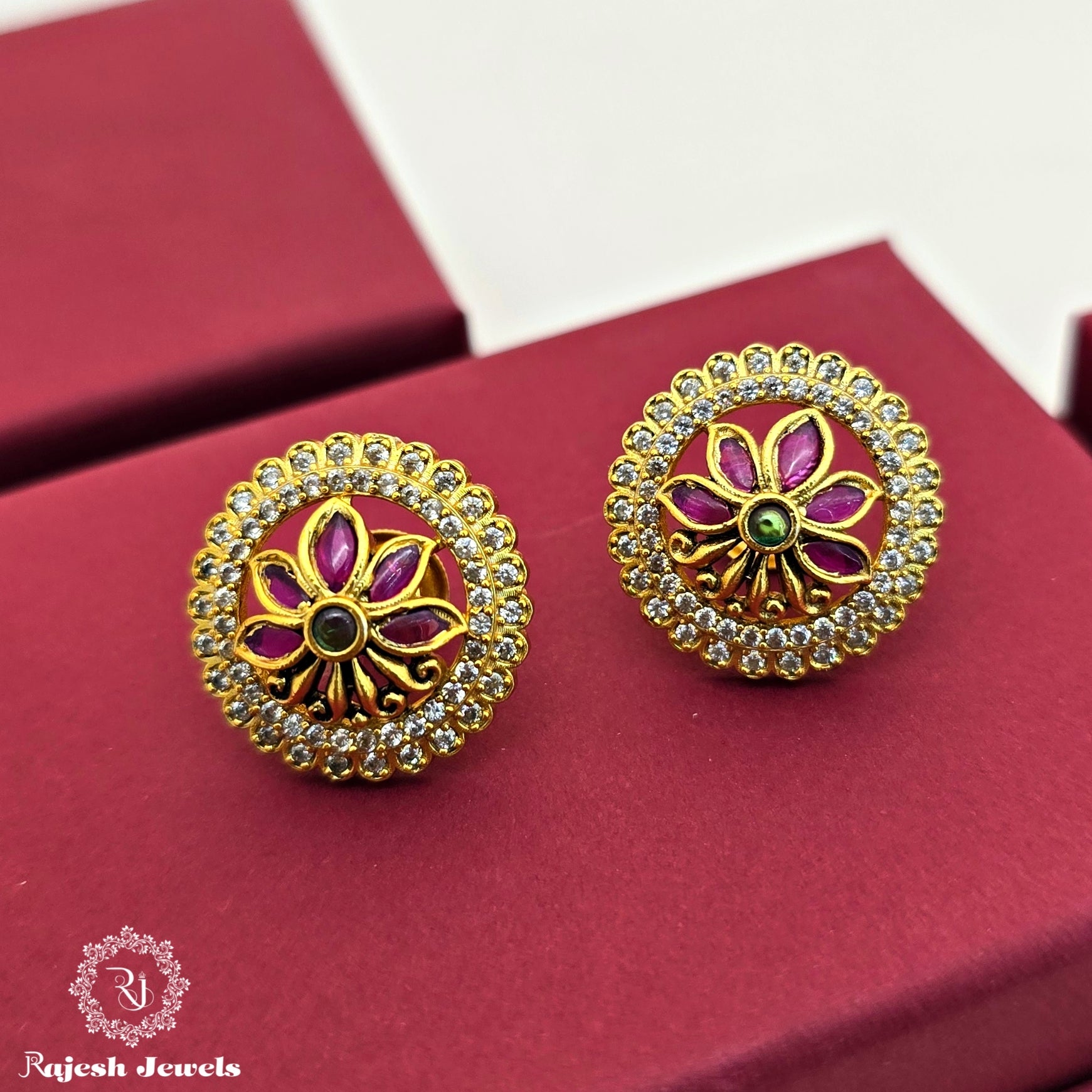 Wonderful Silver Gold Plated Earrings