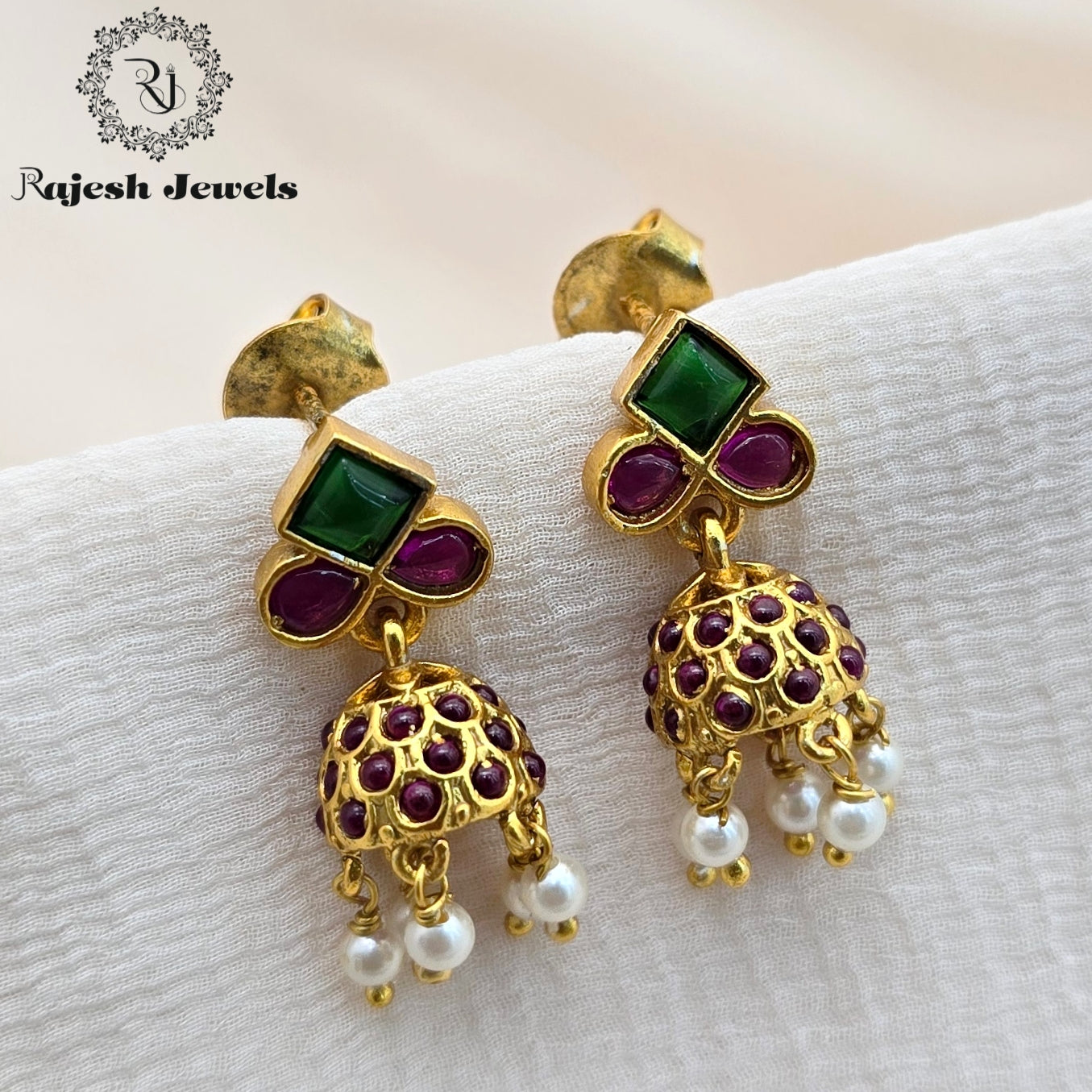 Appealing Silver Gold Plated Jhumka