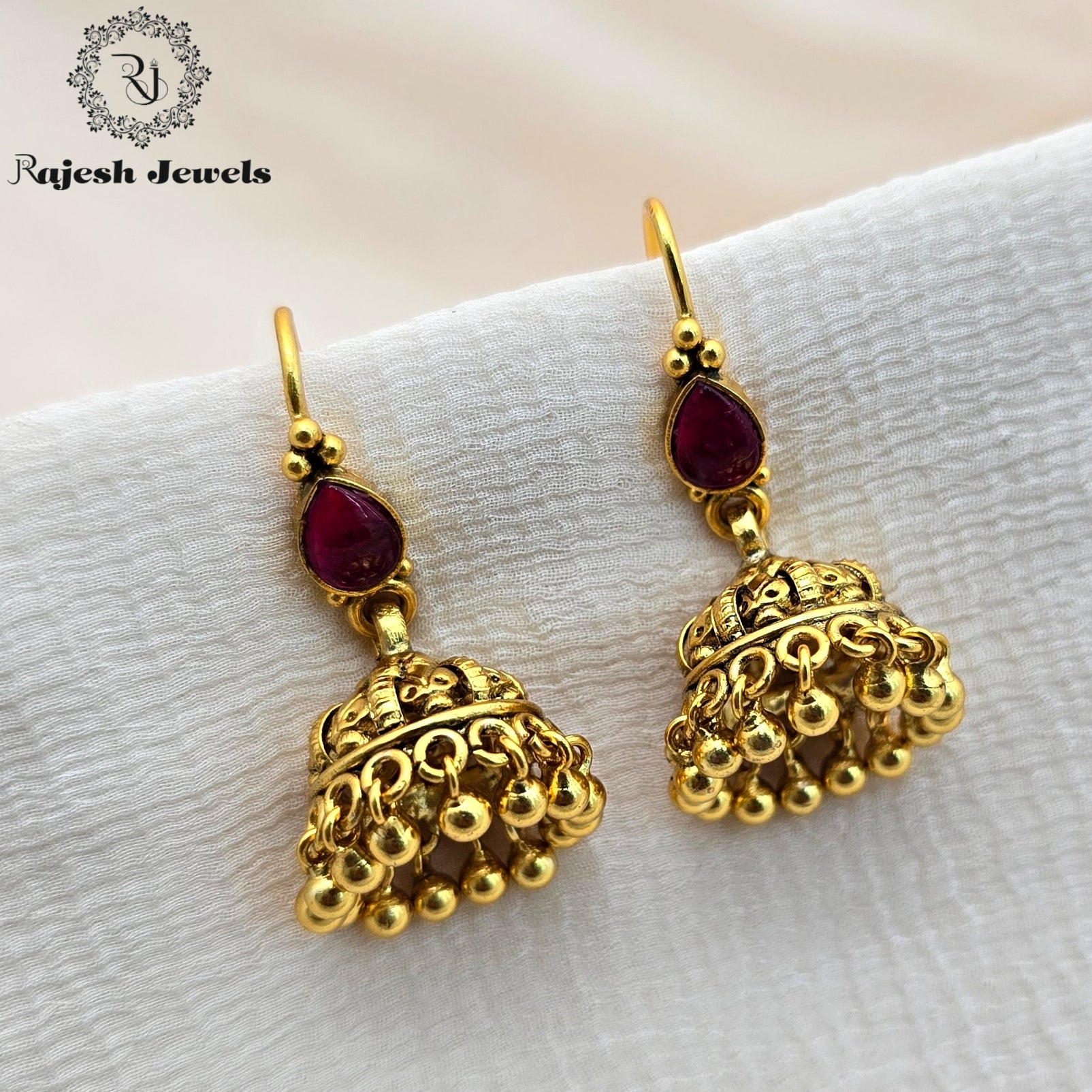 Exceptional Silver Gold Plated Jhumka