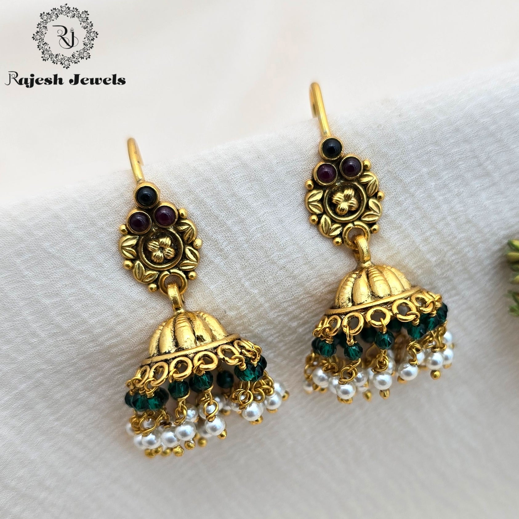 Authentic Hanging Silver Gold Plated Jumka