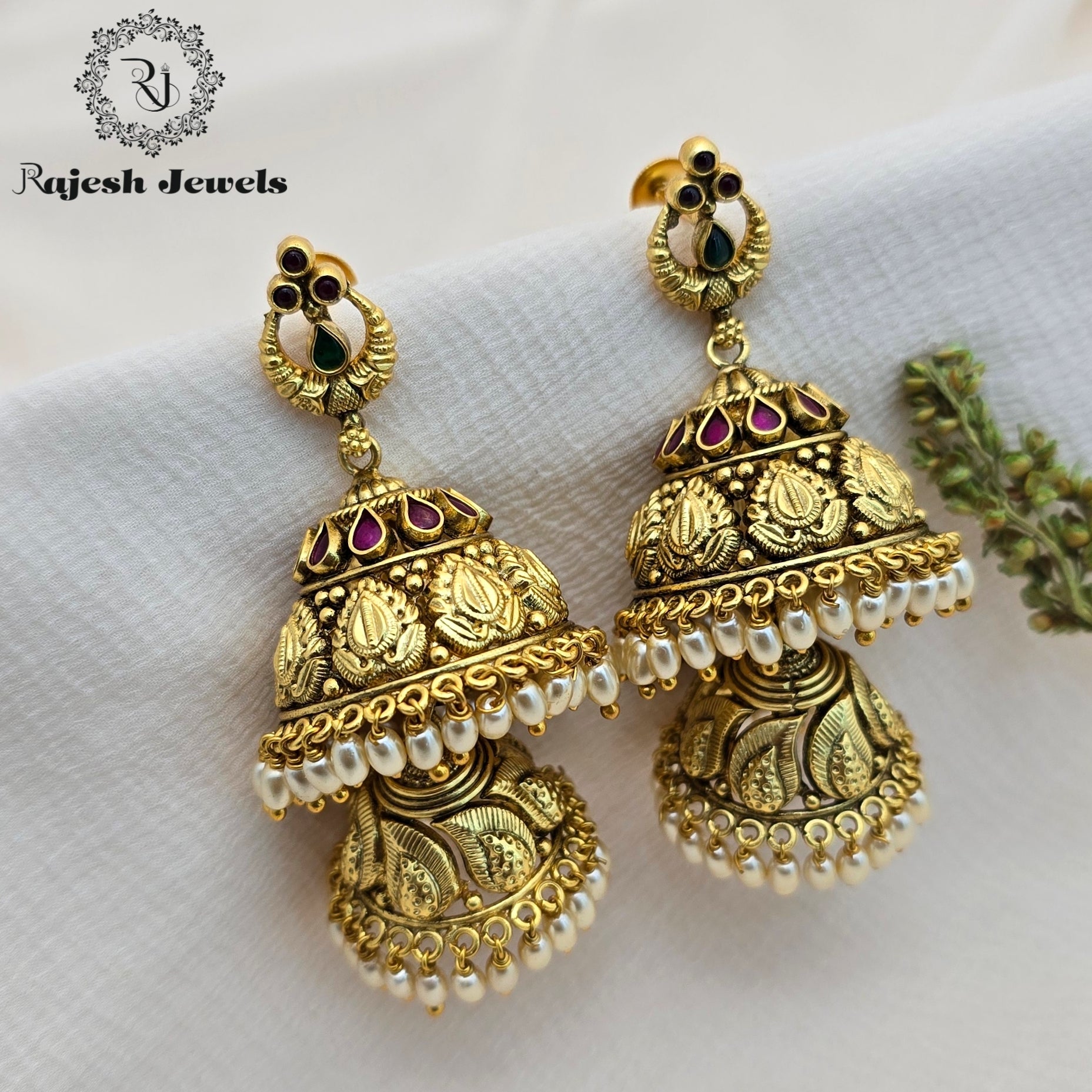 Traditional Dual Jumka Earrings