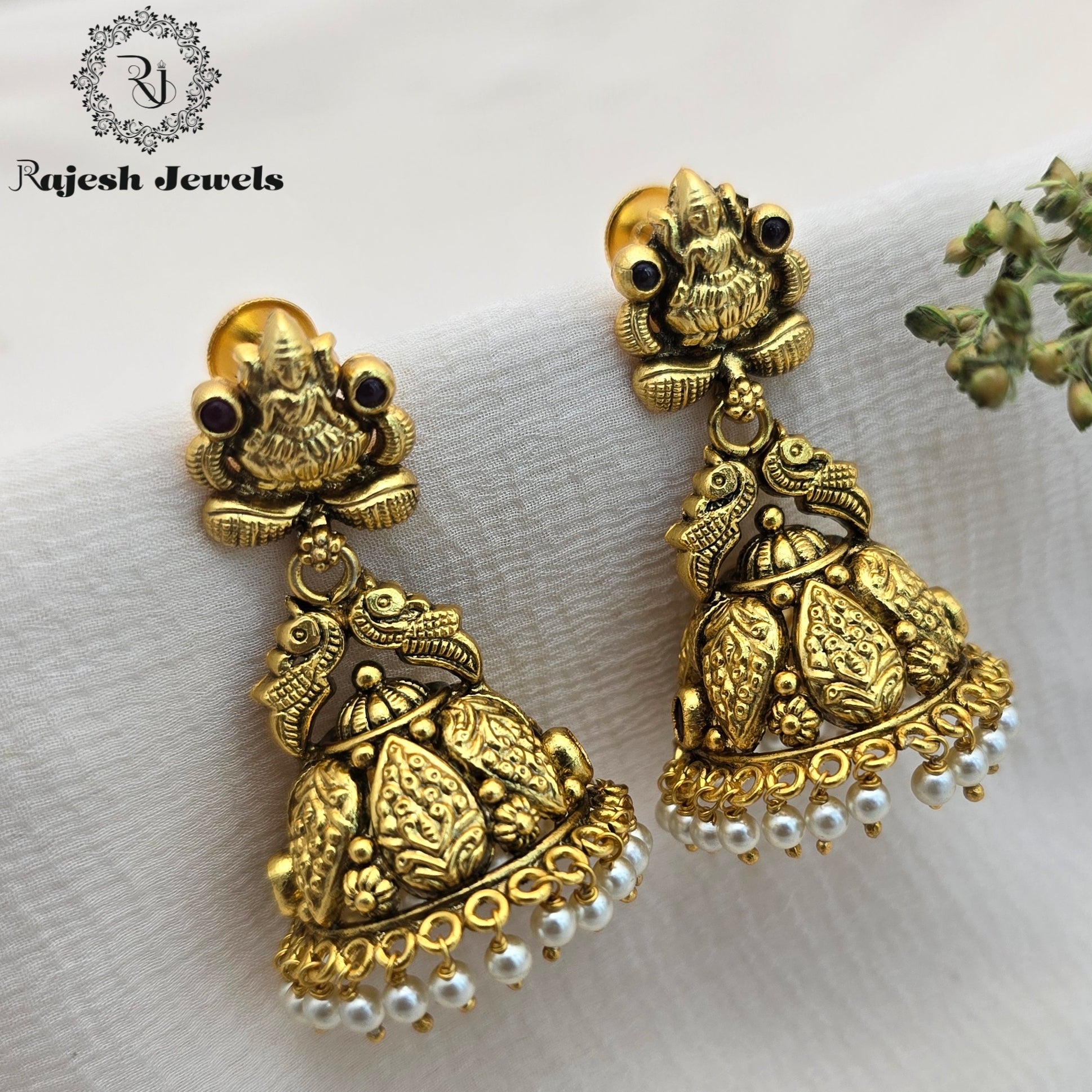 Lakshmi Silver Gold Plated Jhumka