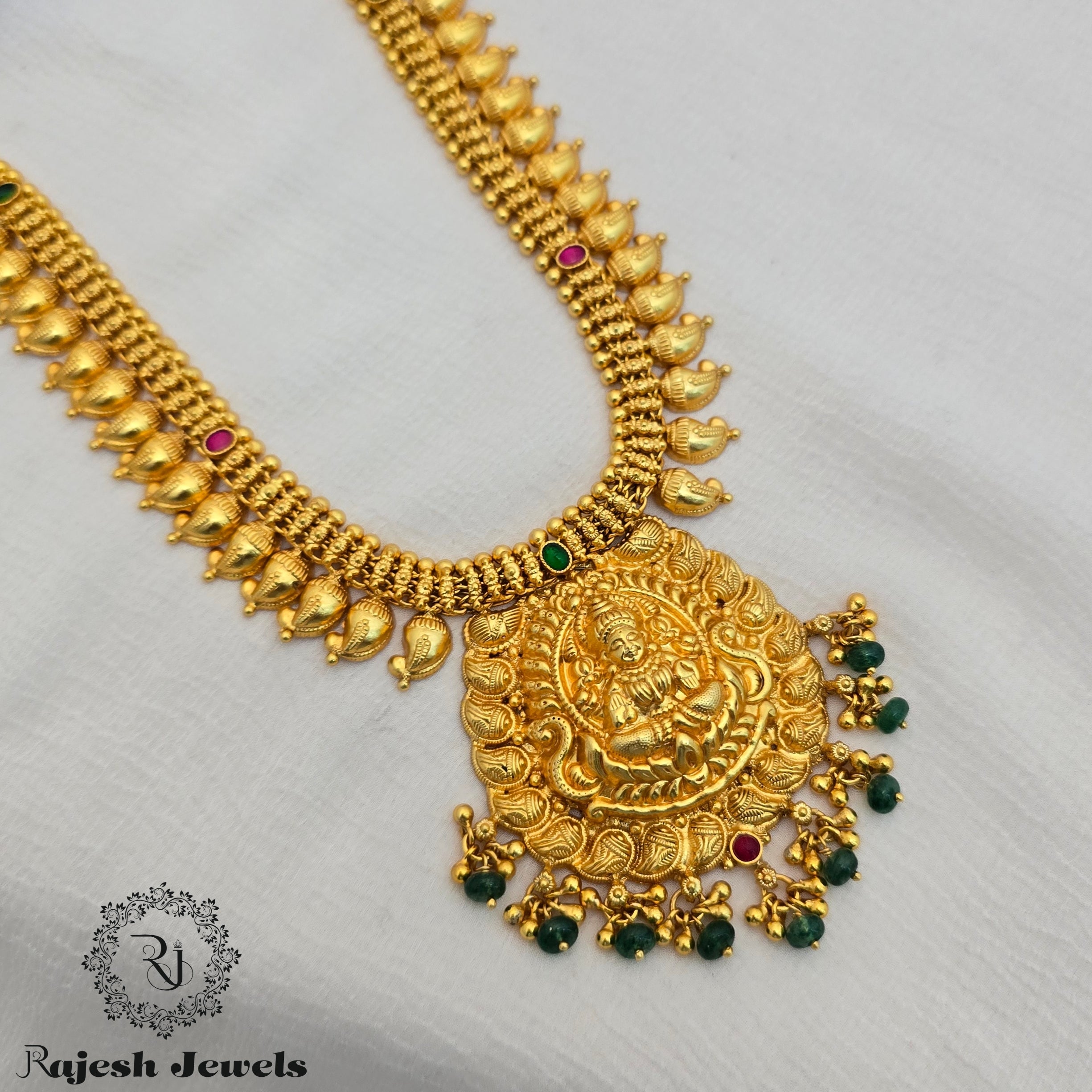 Divine Goddess Lakshmi Silver Long Hara