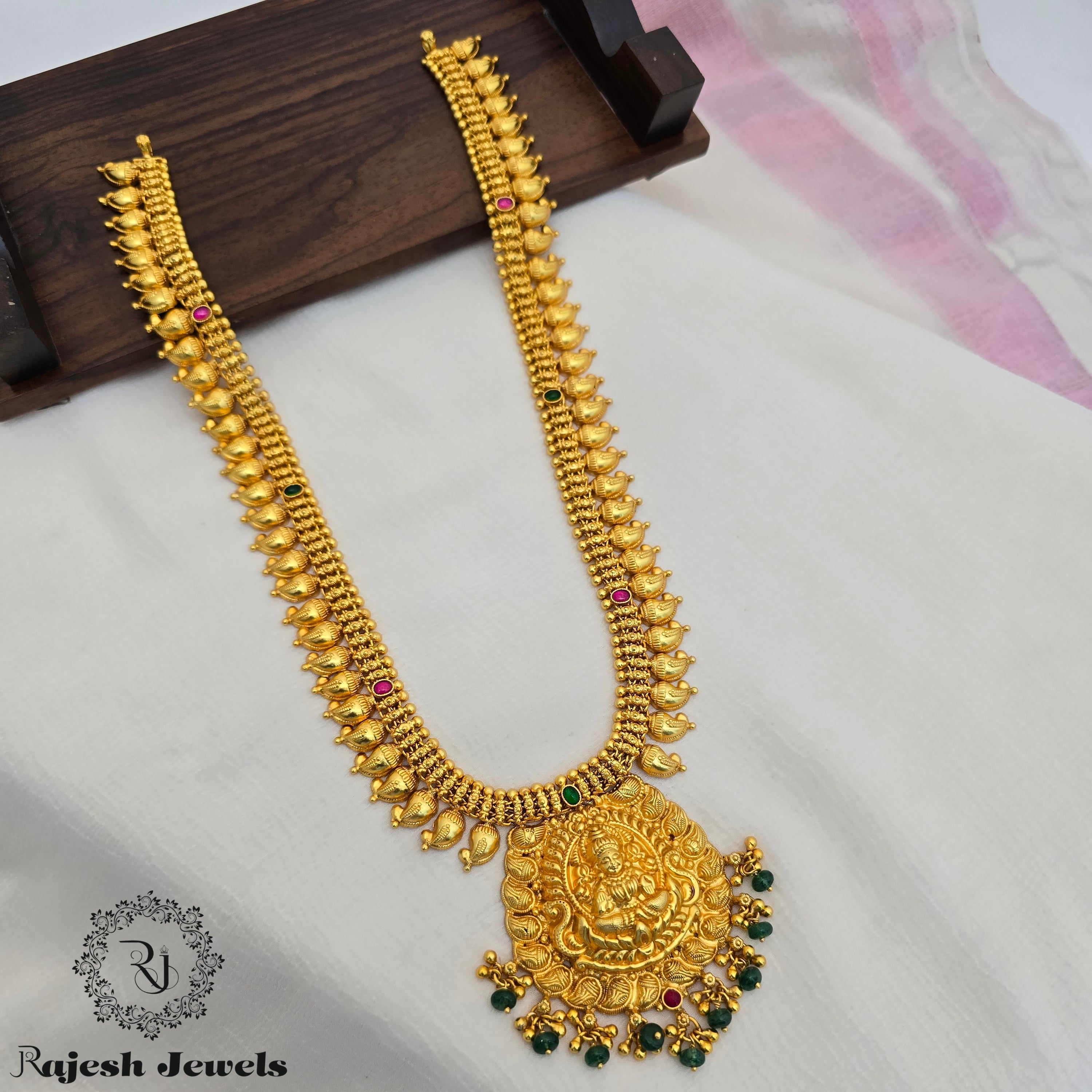 Divine Goddess Lakshmi Silver Long Hara