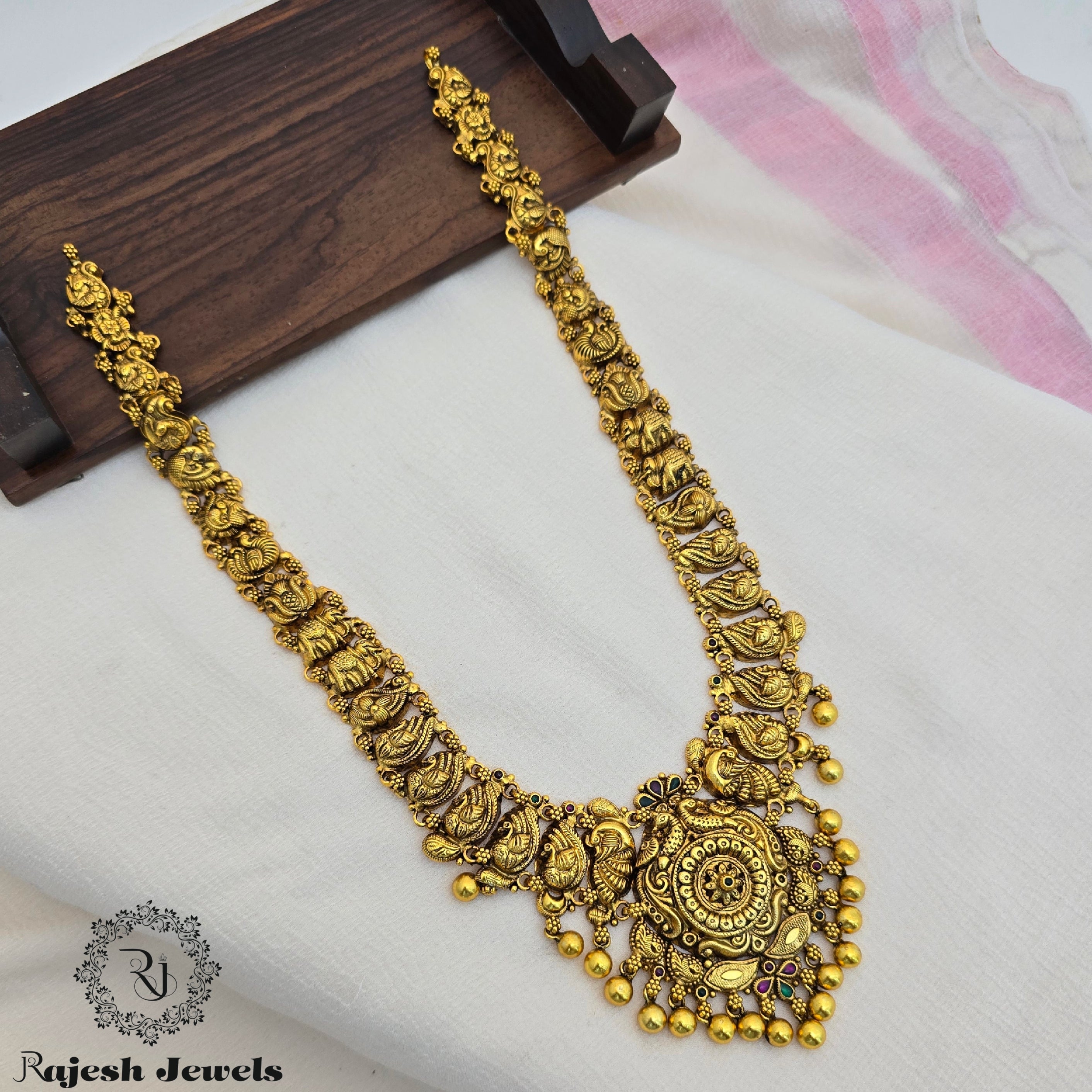 Vibrant Silver Gold Plated Long Hara