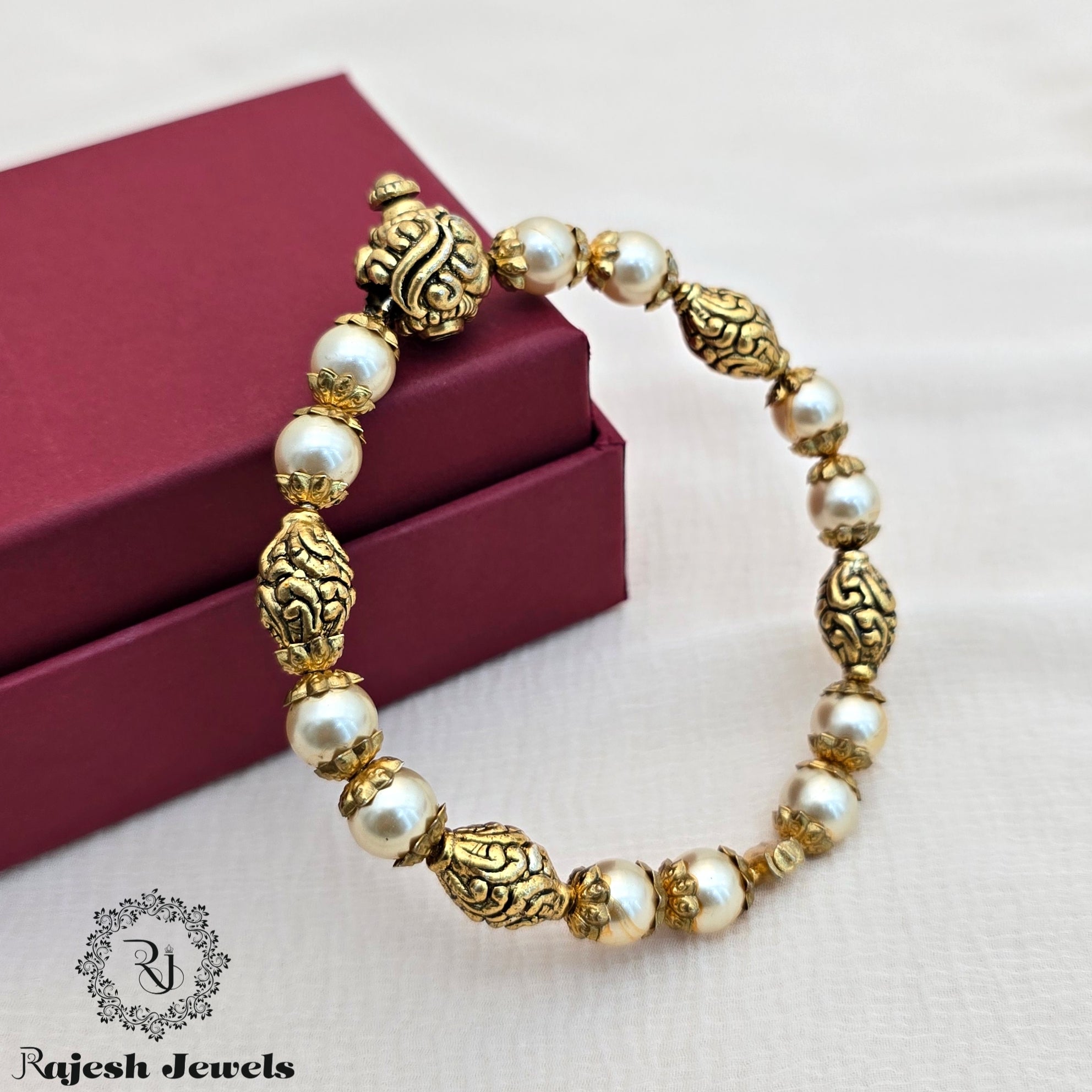 Conventional Silver Gold Plated Hand Kada