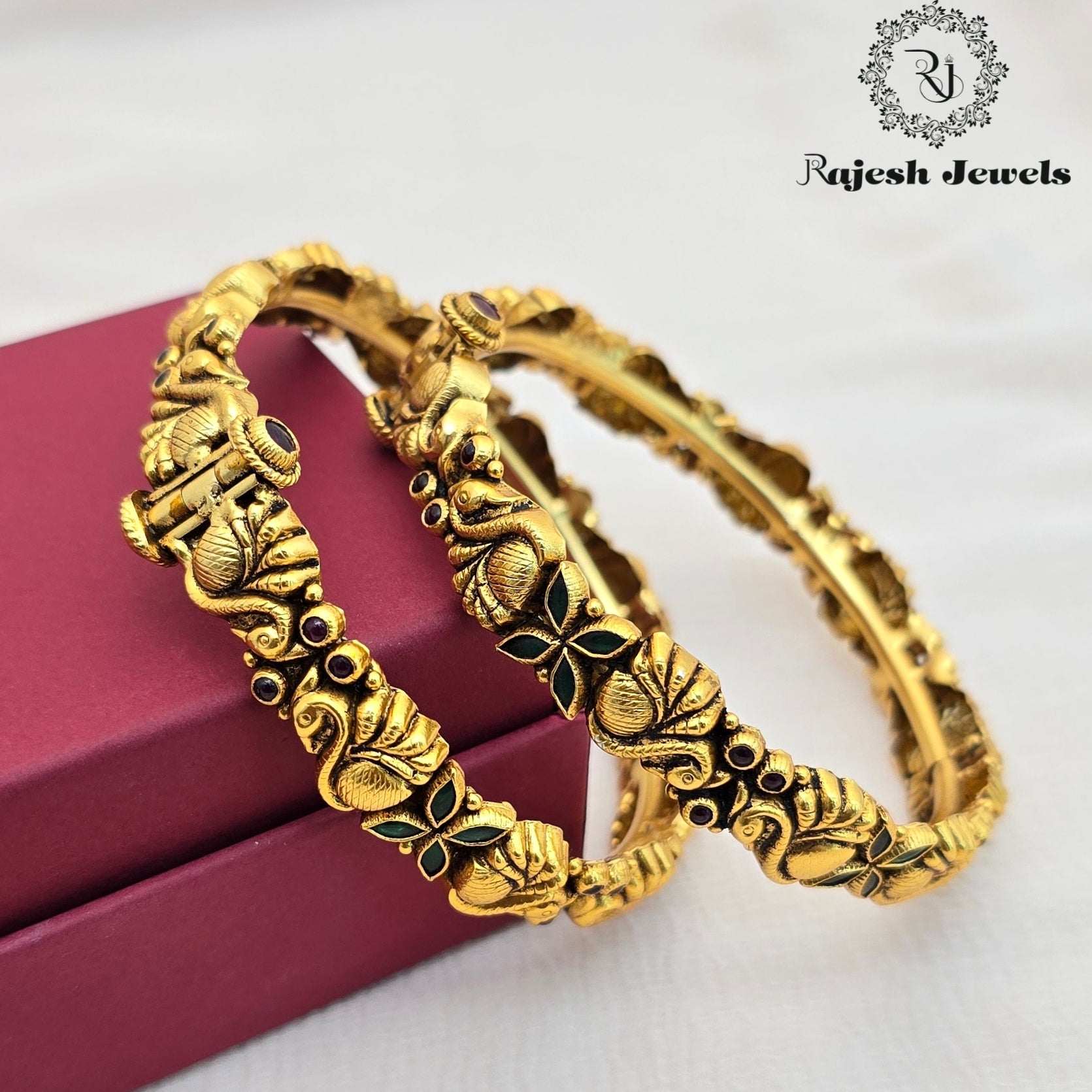 Artistic Silver Gold Plated Bangle