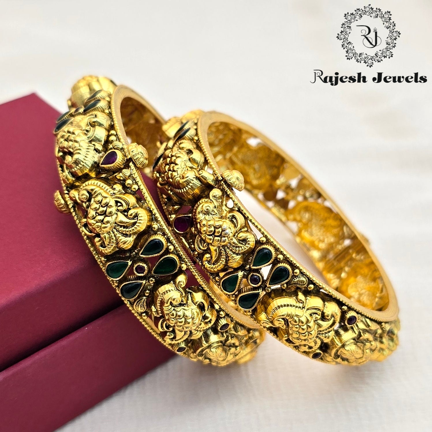 Authentic Gold Plated Antique Finish Bangle