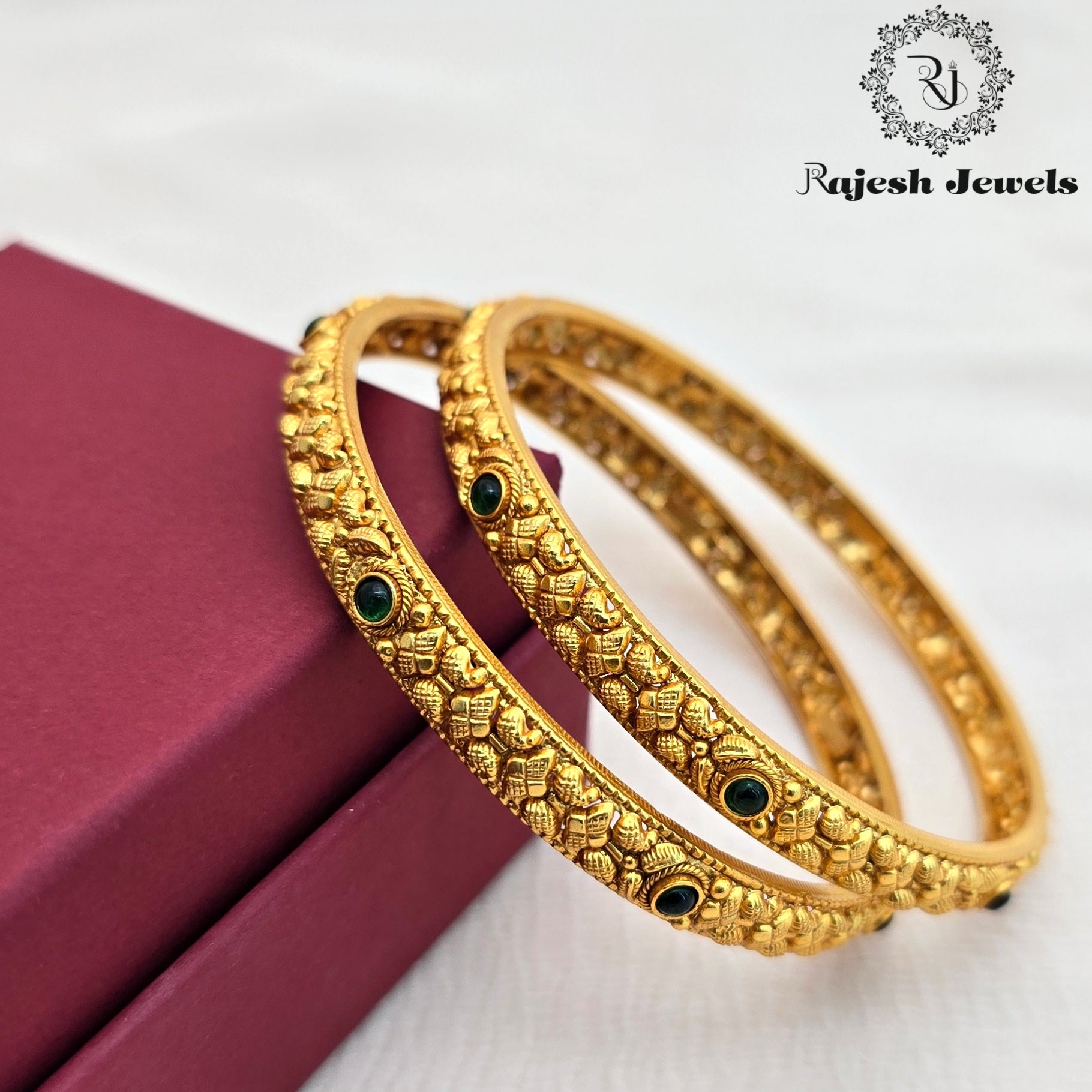 Awesome Silver Gold Plated Bangle Size 2.8