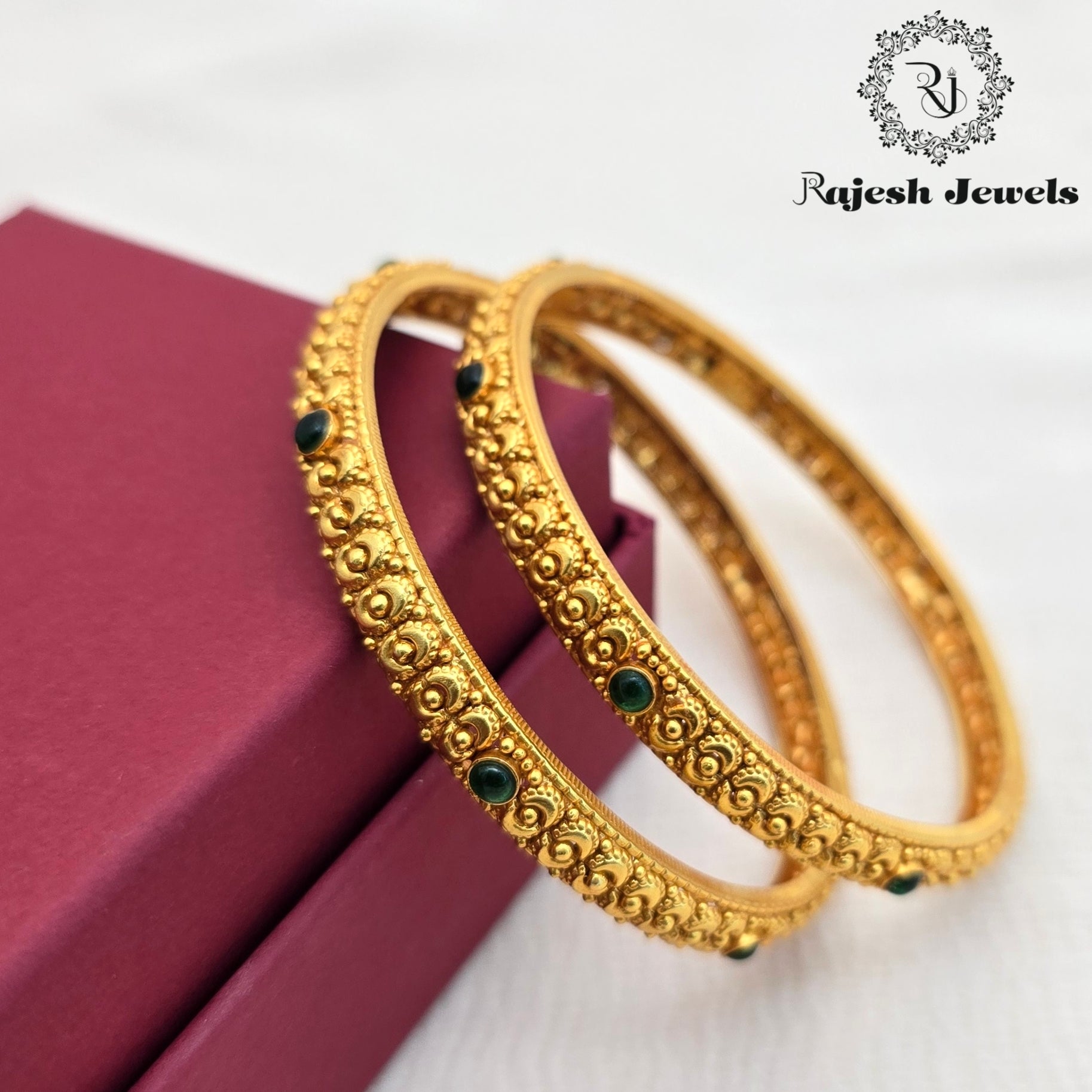 Astonishing Silver Gold Plated Bangle Size 2.4
