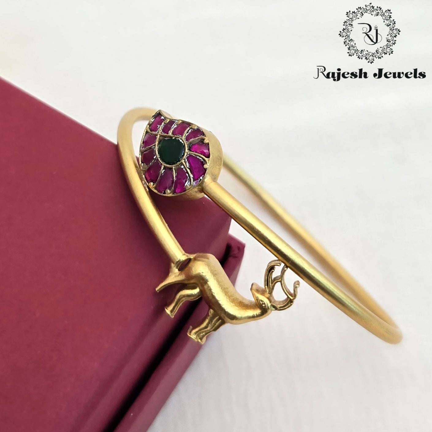 Mango Kundan Gold Plated Hand kada