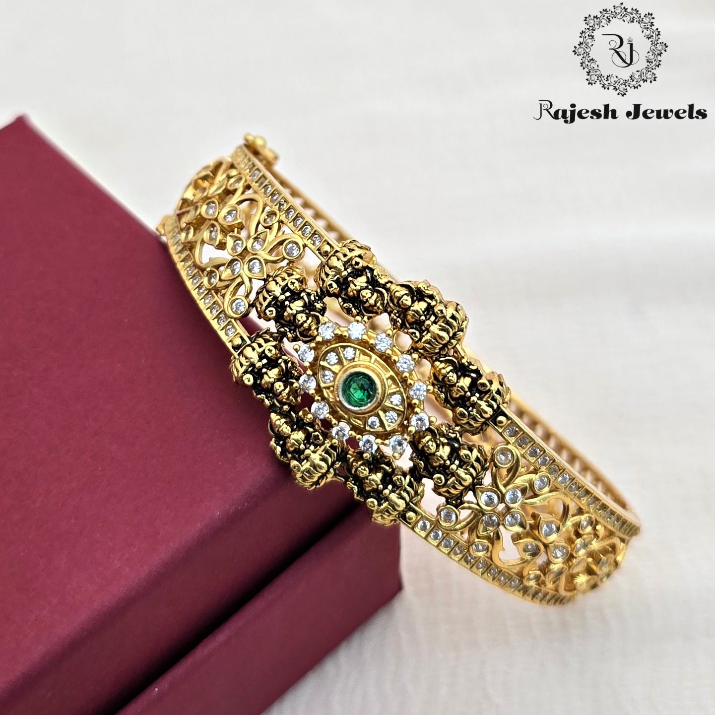 Astalakshmi Cz Silver Hand Kada