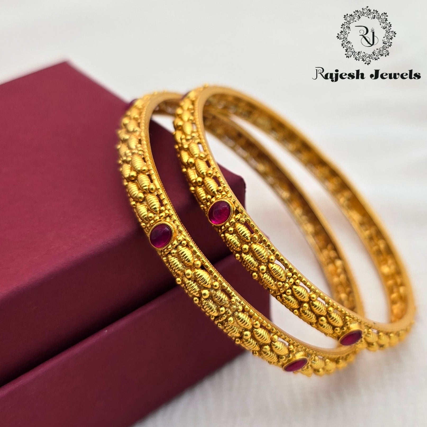 Fabulous Radiant Silver Gold Plated Bangle Size 2.4