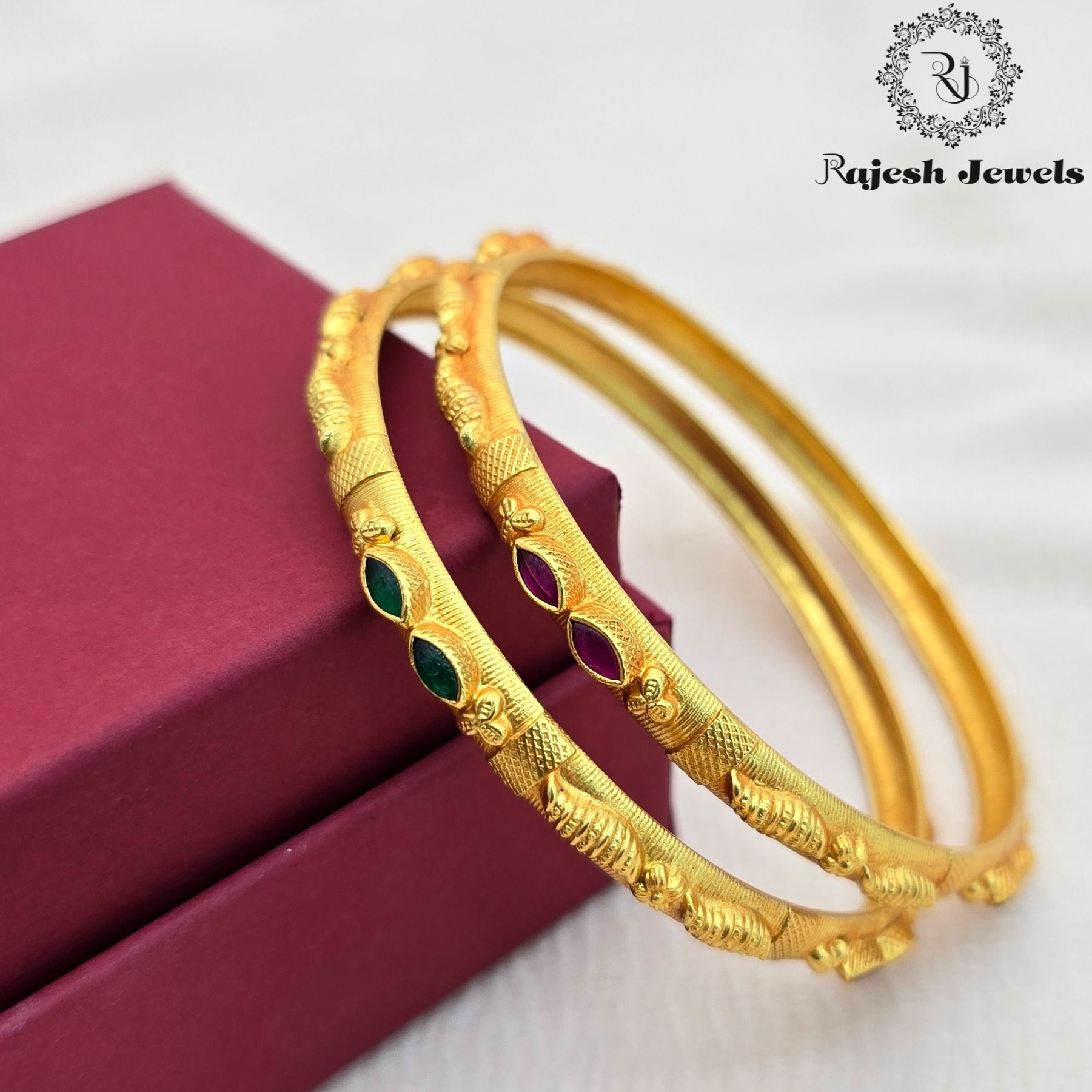 Opulent Silver Gold Plated Bangle Size 2.6